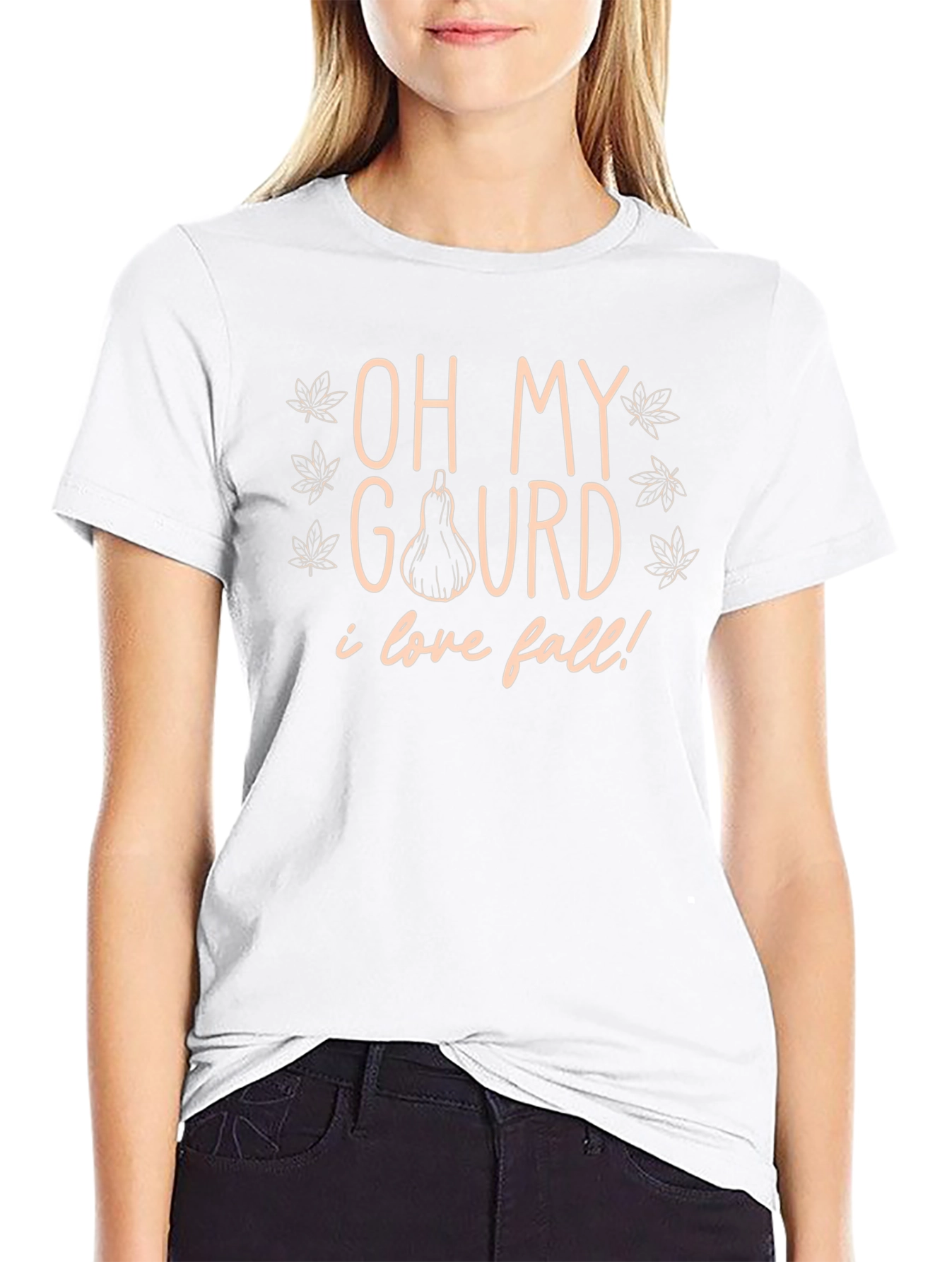 Oh My Gourd I Love Fall Black T-Shirt