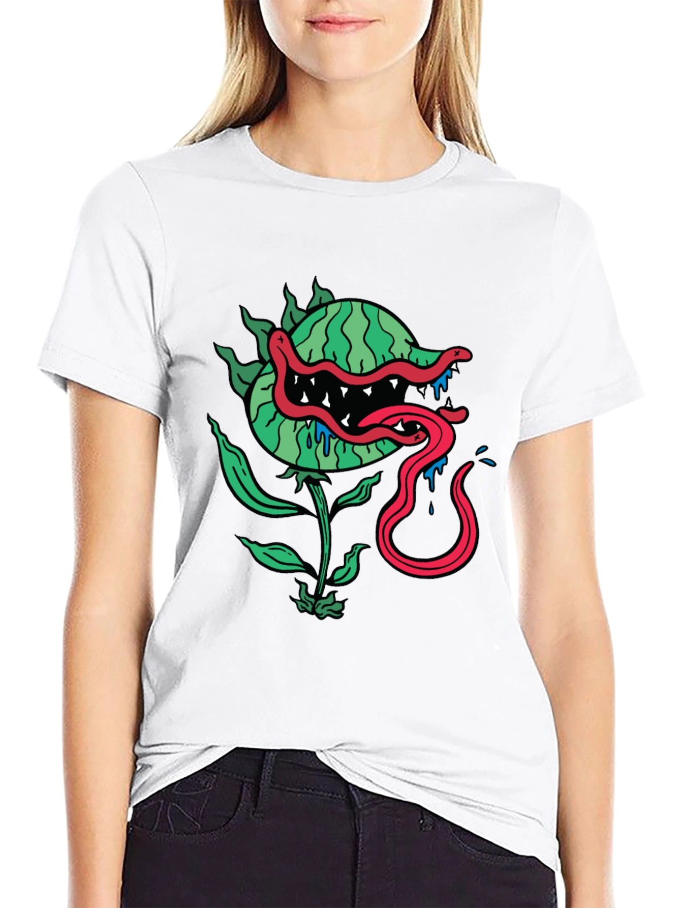 Man-Eating Plant Graphic Tee - Black