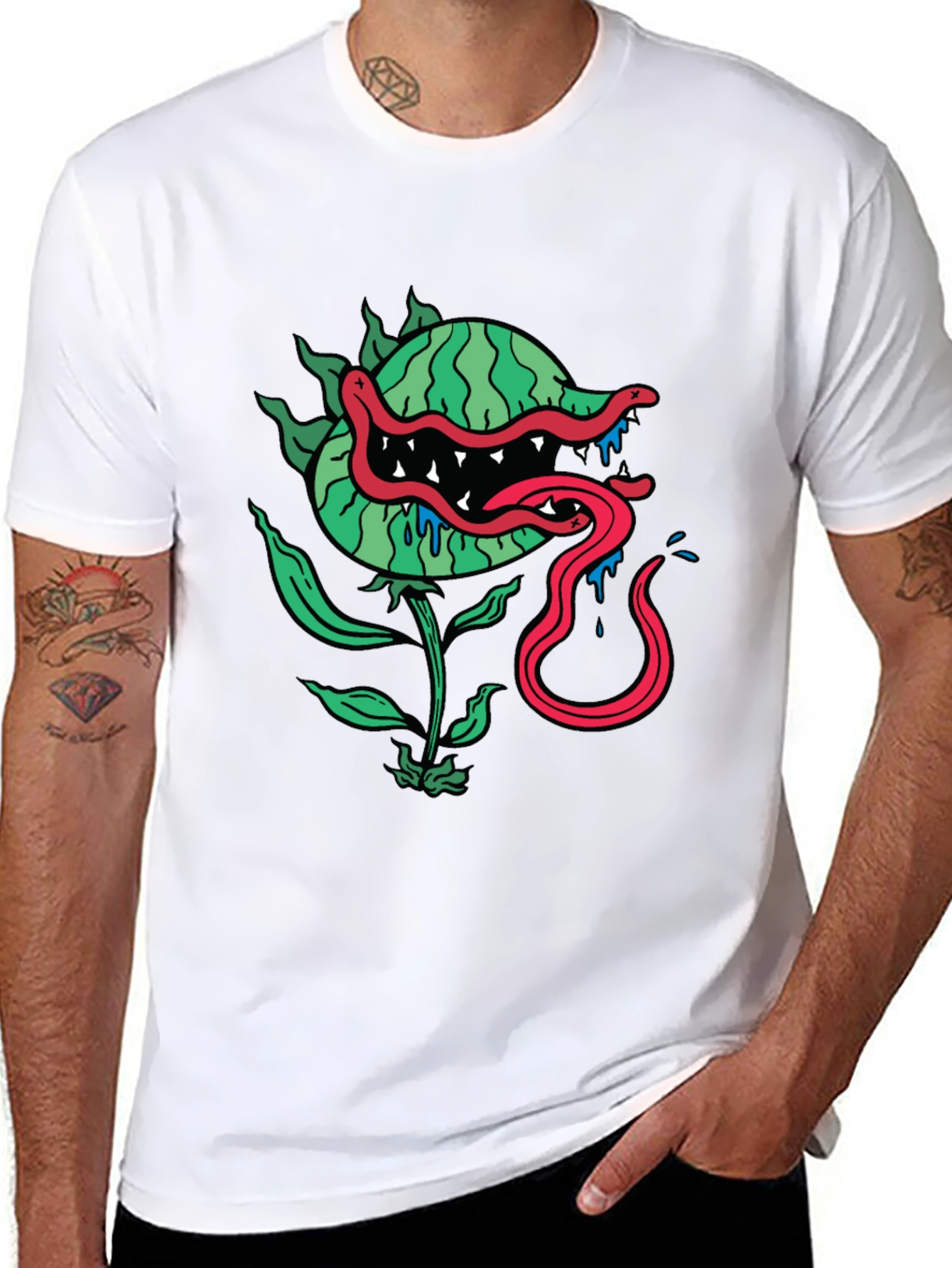 Man-Eating Plant Graphic Tee - Black