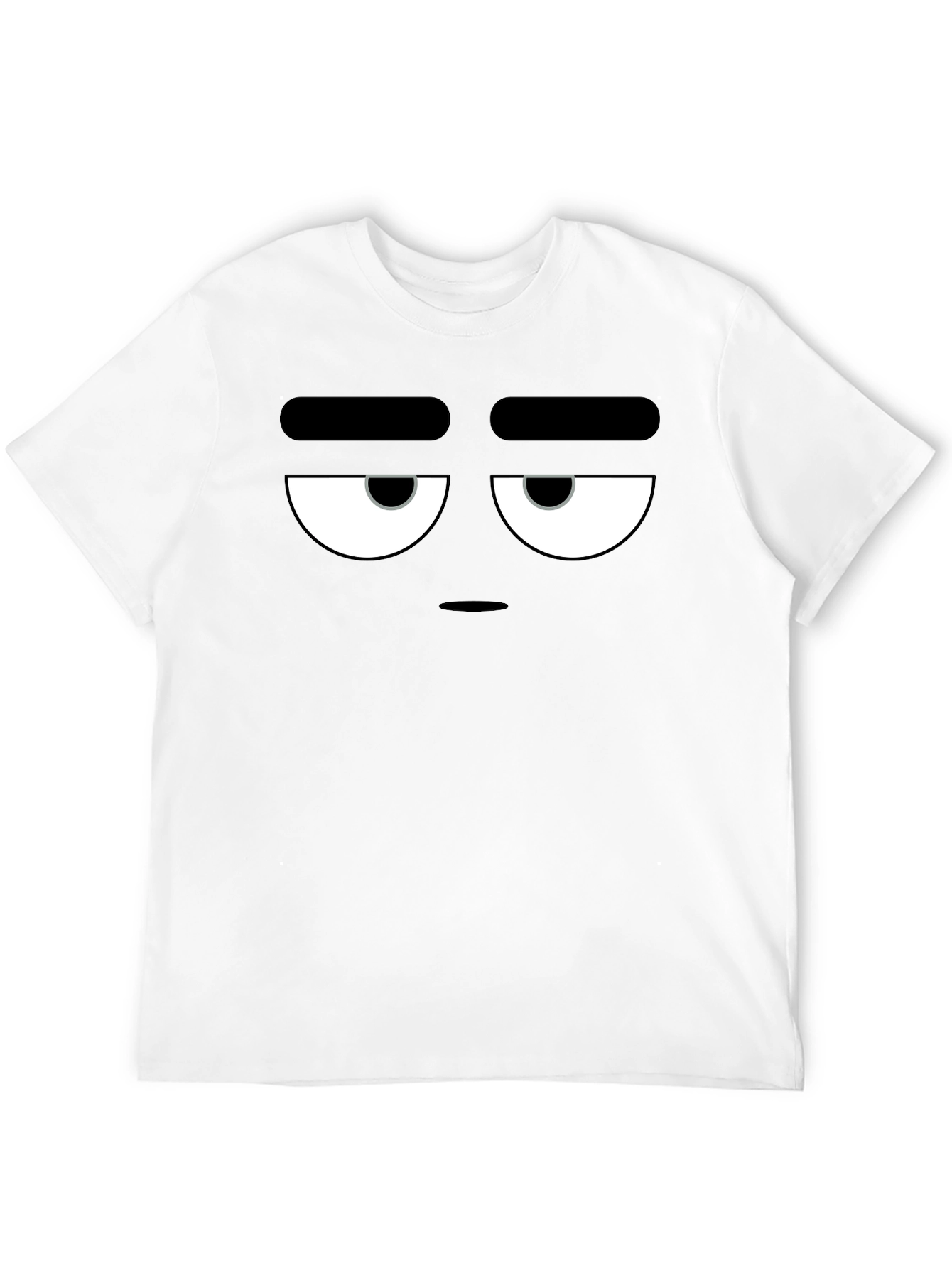 Grumpy Face Graphic Tee - Black