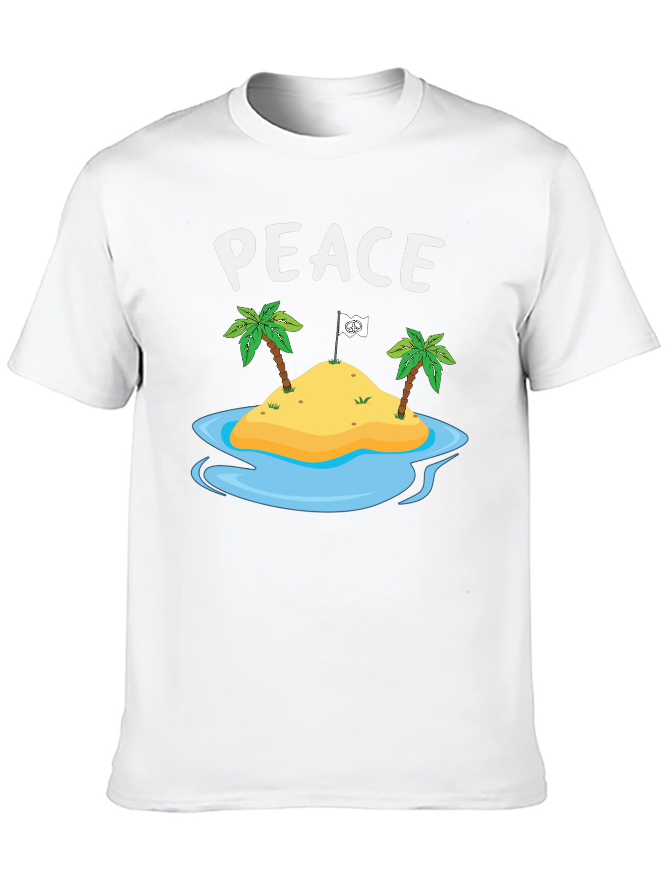 Peace Island Graphic T-Shirt - Tropical Relaxation