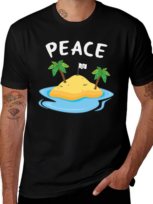 Peace Island Graphic T-Shirt - Tropical Relaxation