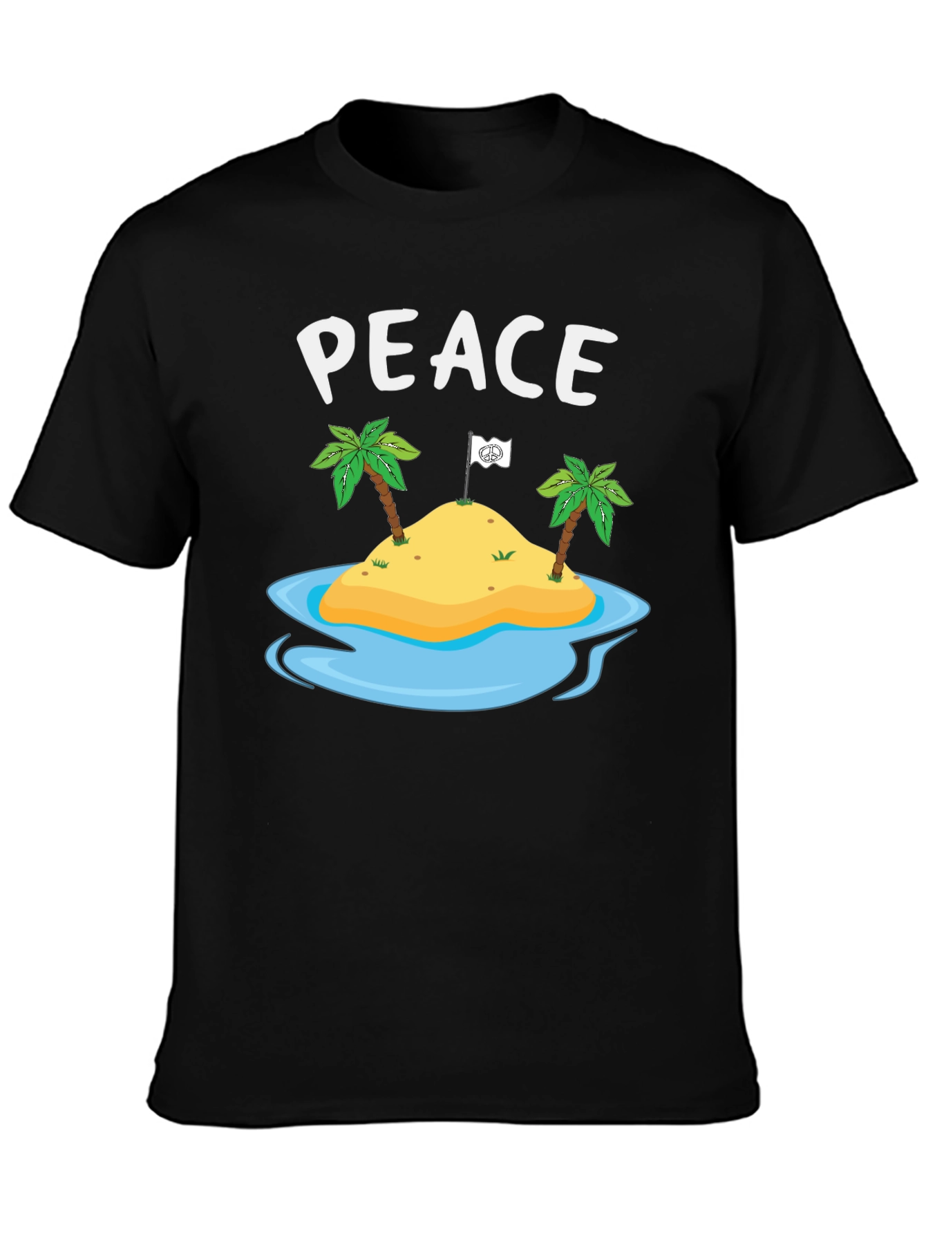 Peace Island Graphic T-Shirt - Tropical Relaxation