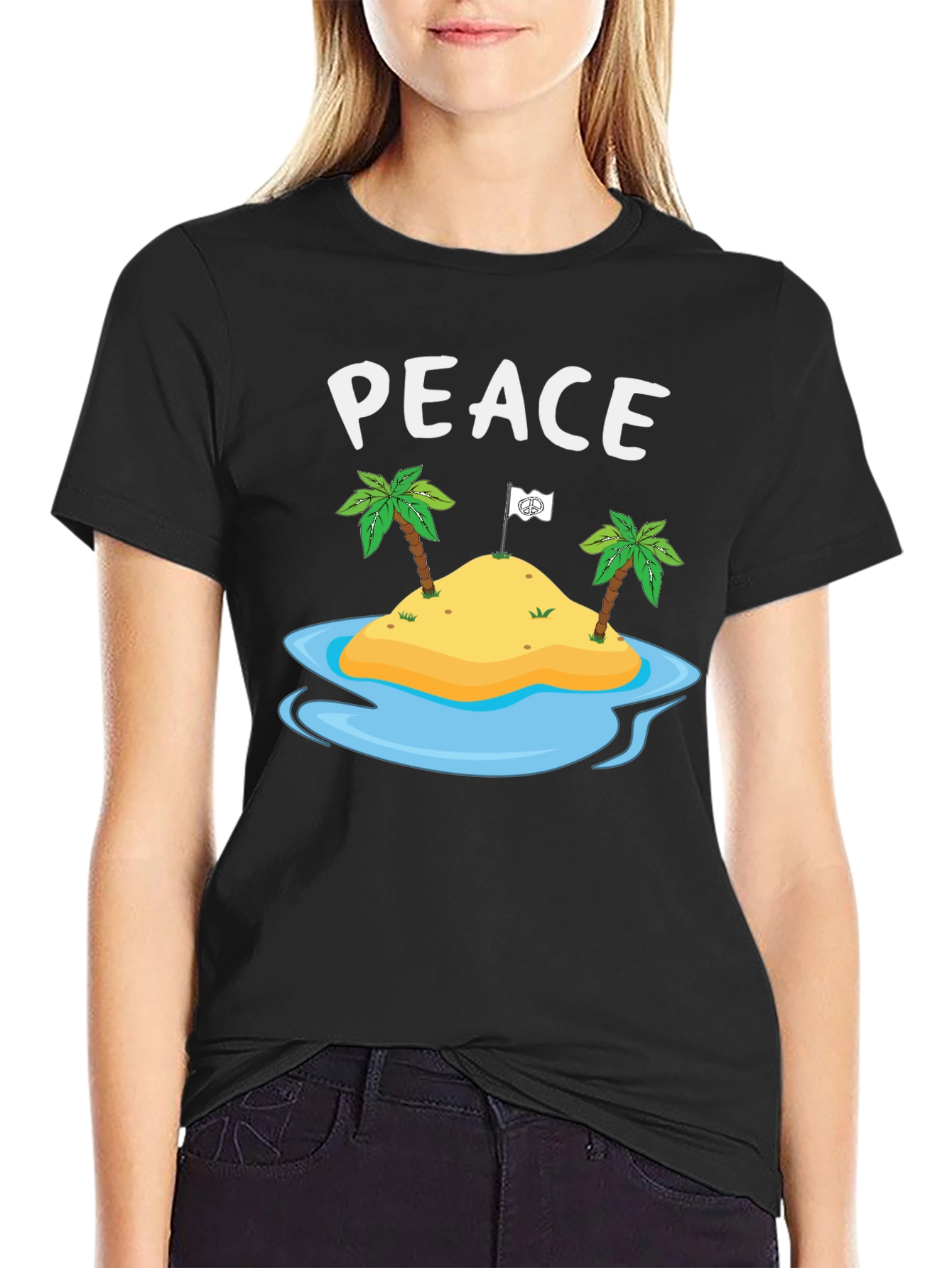 Peace Island Graphic T-Shirt - Tropical Relaxation