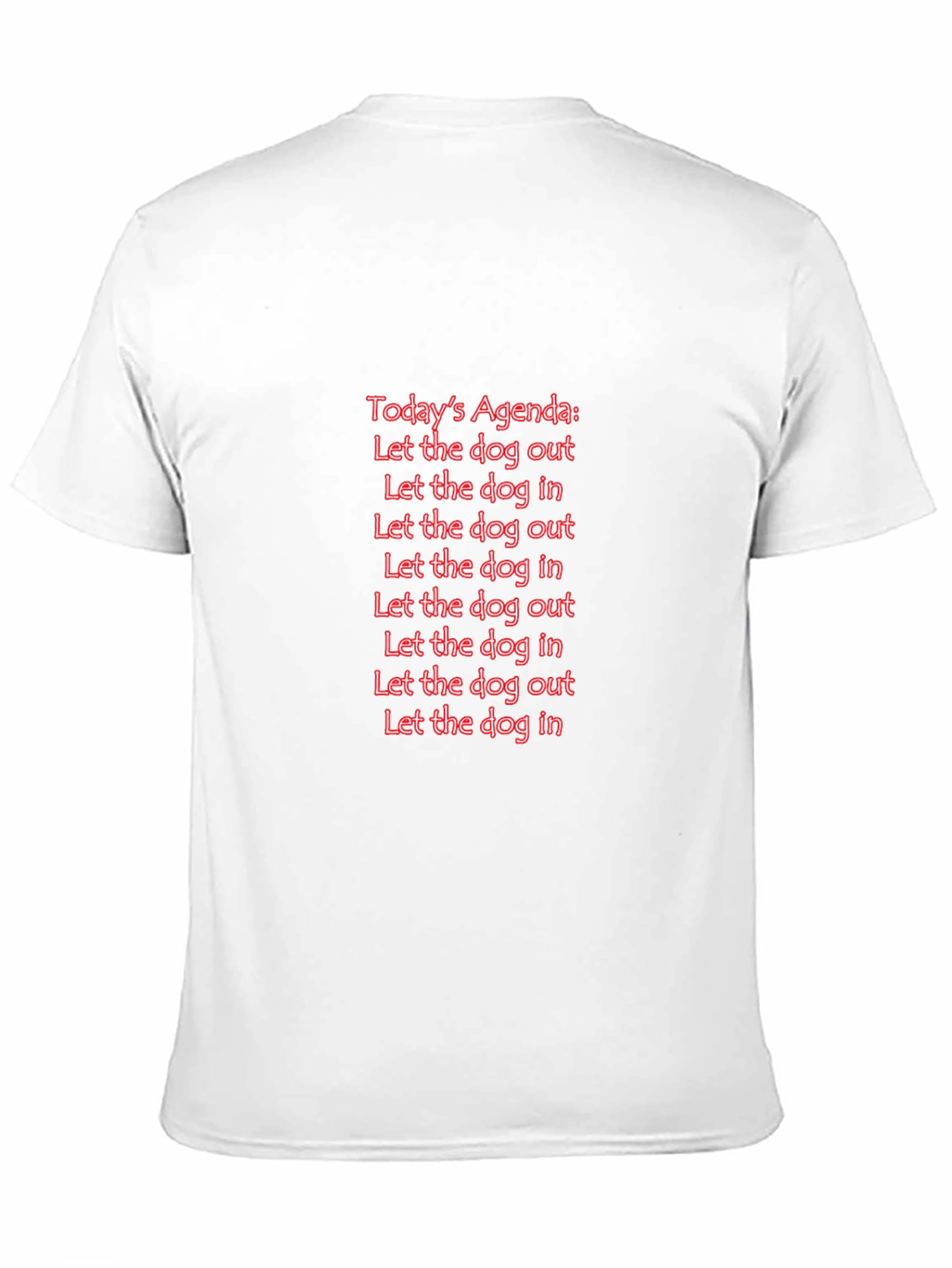 Funny Dog Agenda Graphic Tee - Black T-Shirt