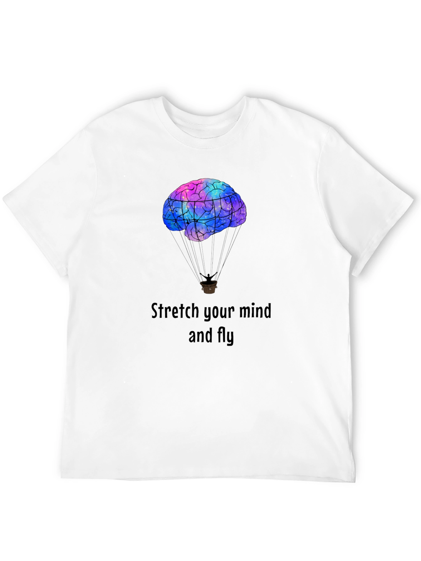 Stretch Your Mind Black Graphic T-Shirt