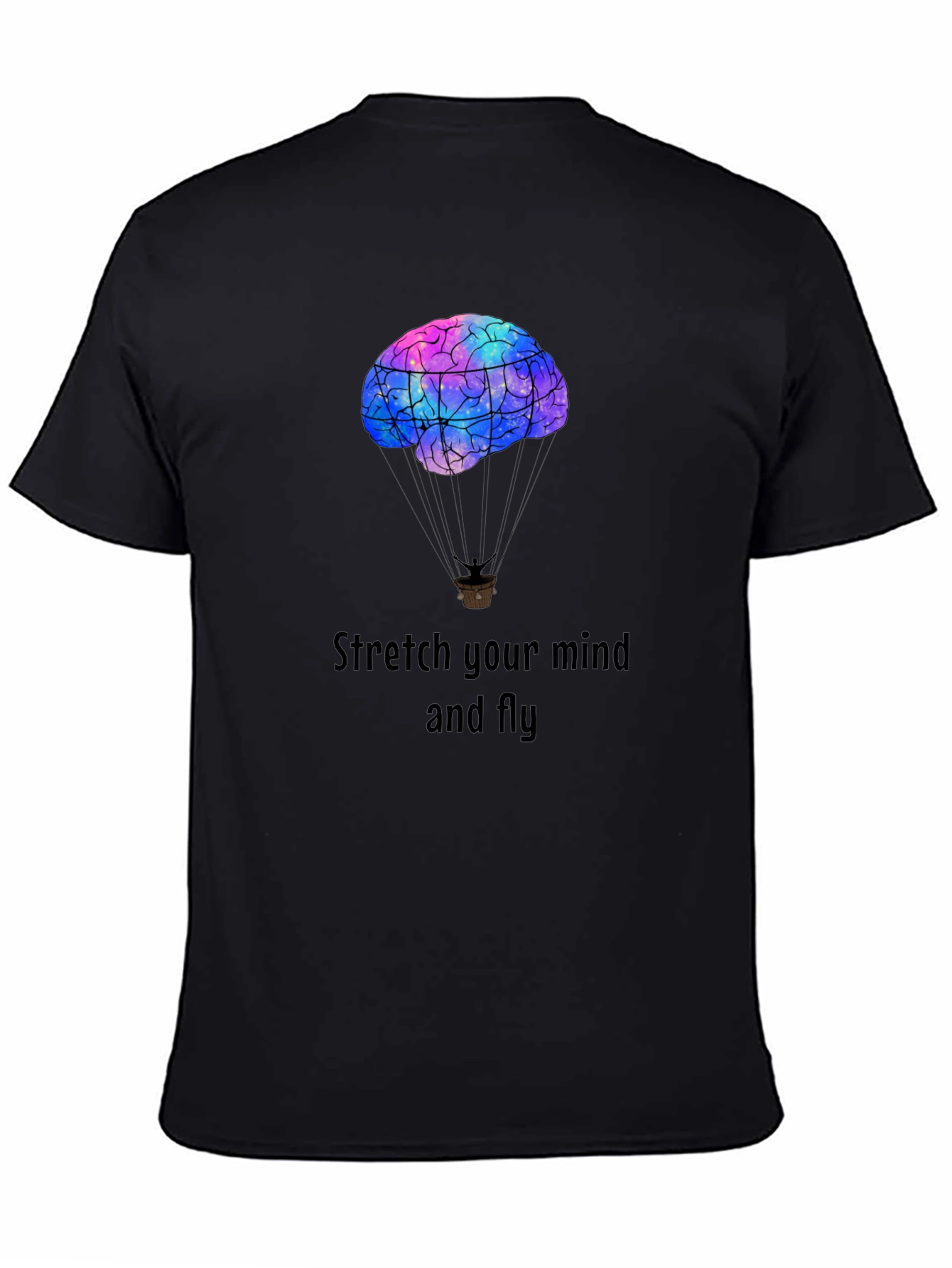 Stretch Your Mind Black Graphic T-Shirt