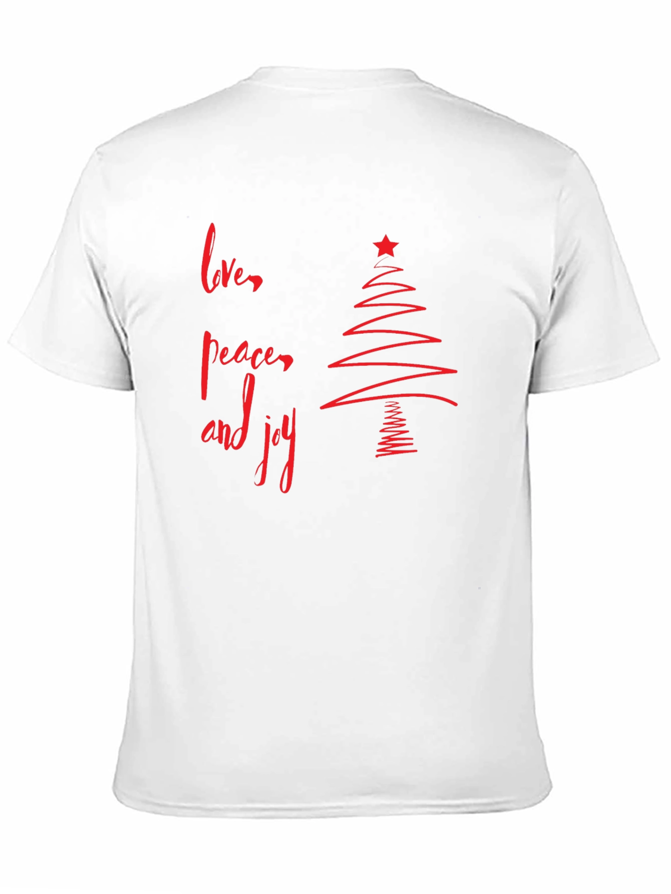 Love Peace Joy Christmas Tree Graphic Tee