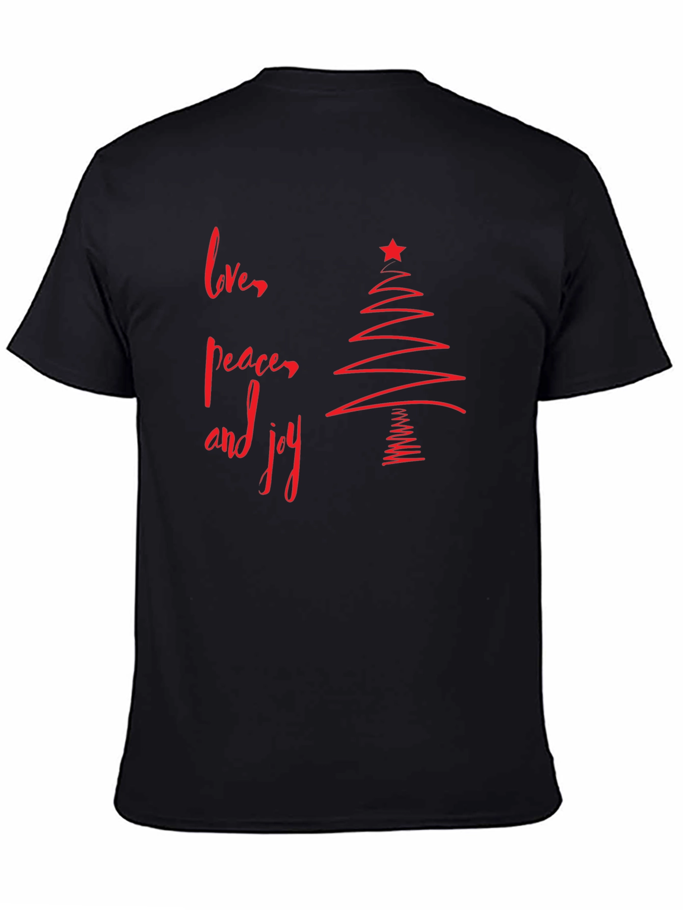 Love Peace Joy Christmas Tree Graphic Tee