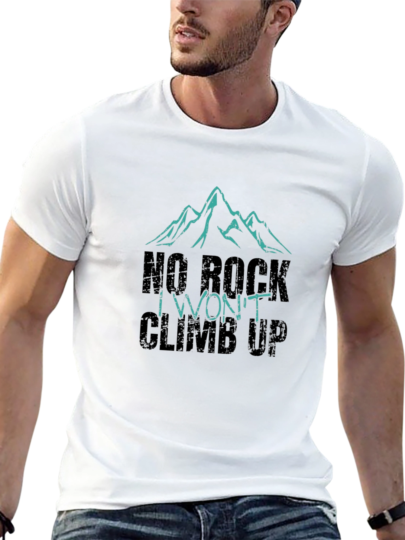 No Rock I Wont Climb Up Graphic Tee