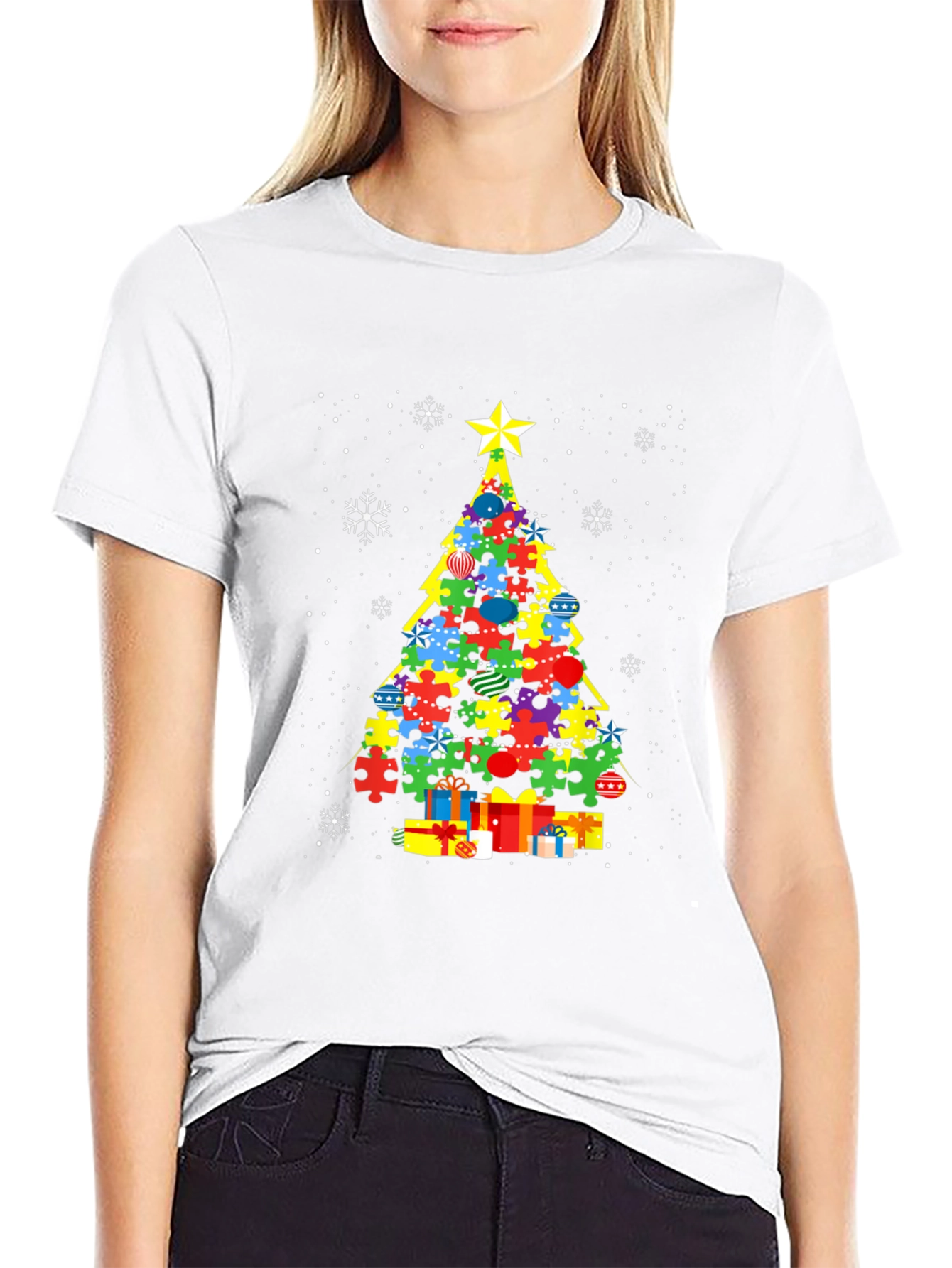 Autism Awareness Christmas Tree T-Shirt