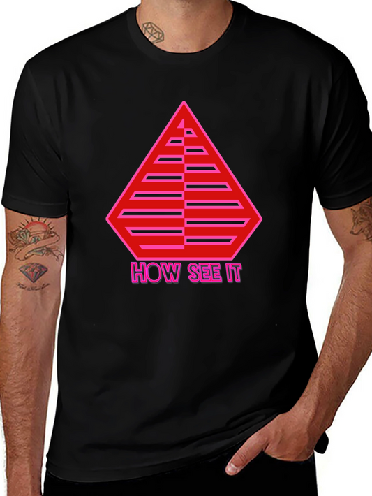 Geometric Graphic Tee - How See It Pyramid Design