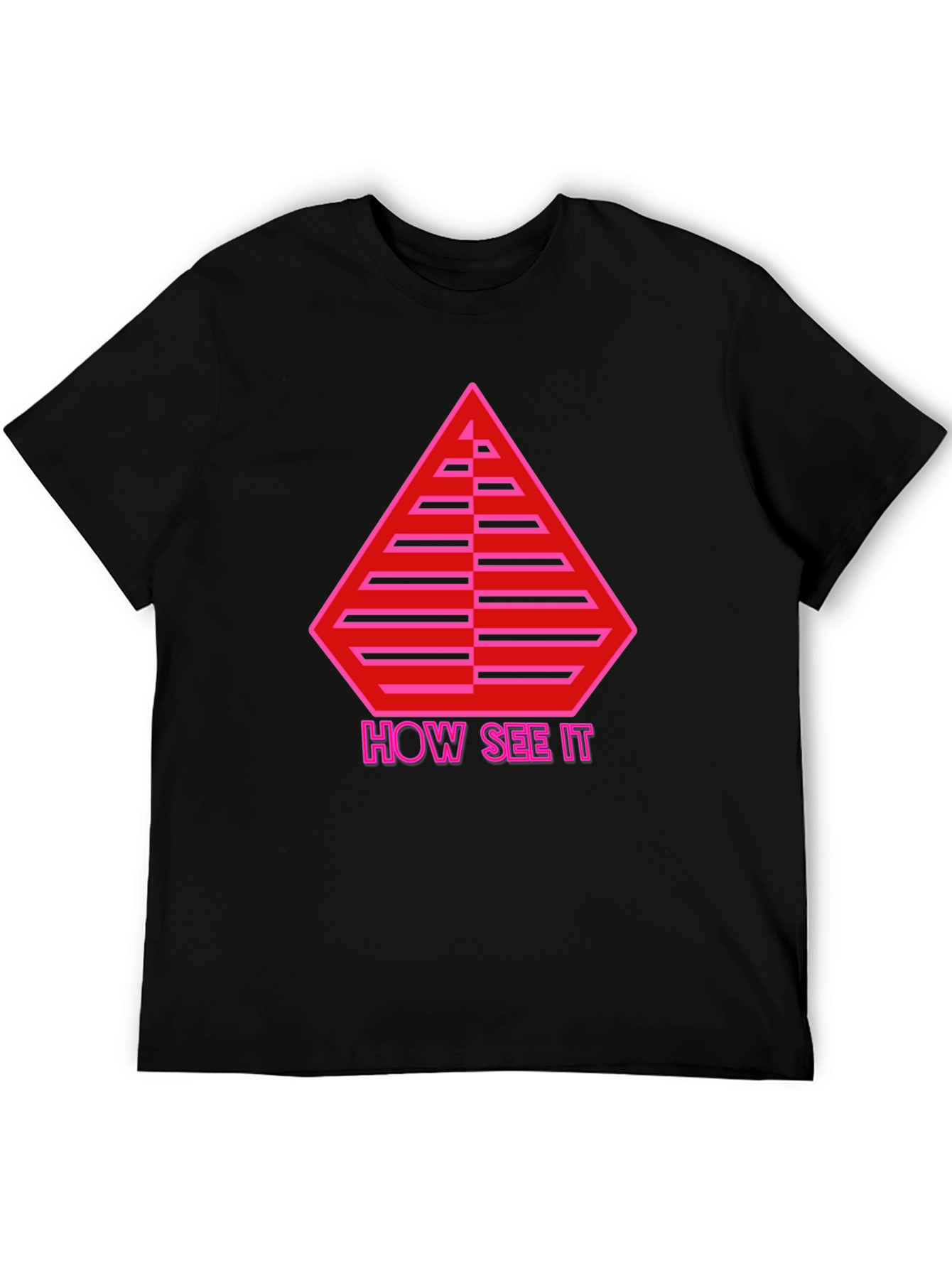 Geometric Graphic Tee - How See It Pyramid Design