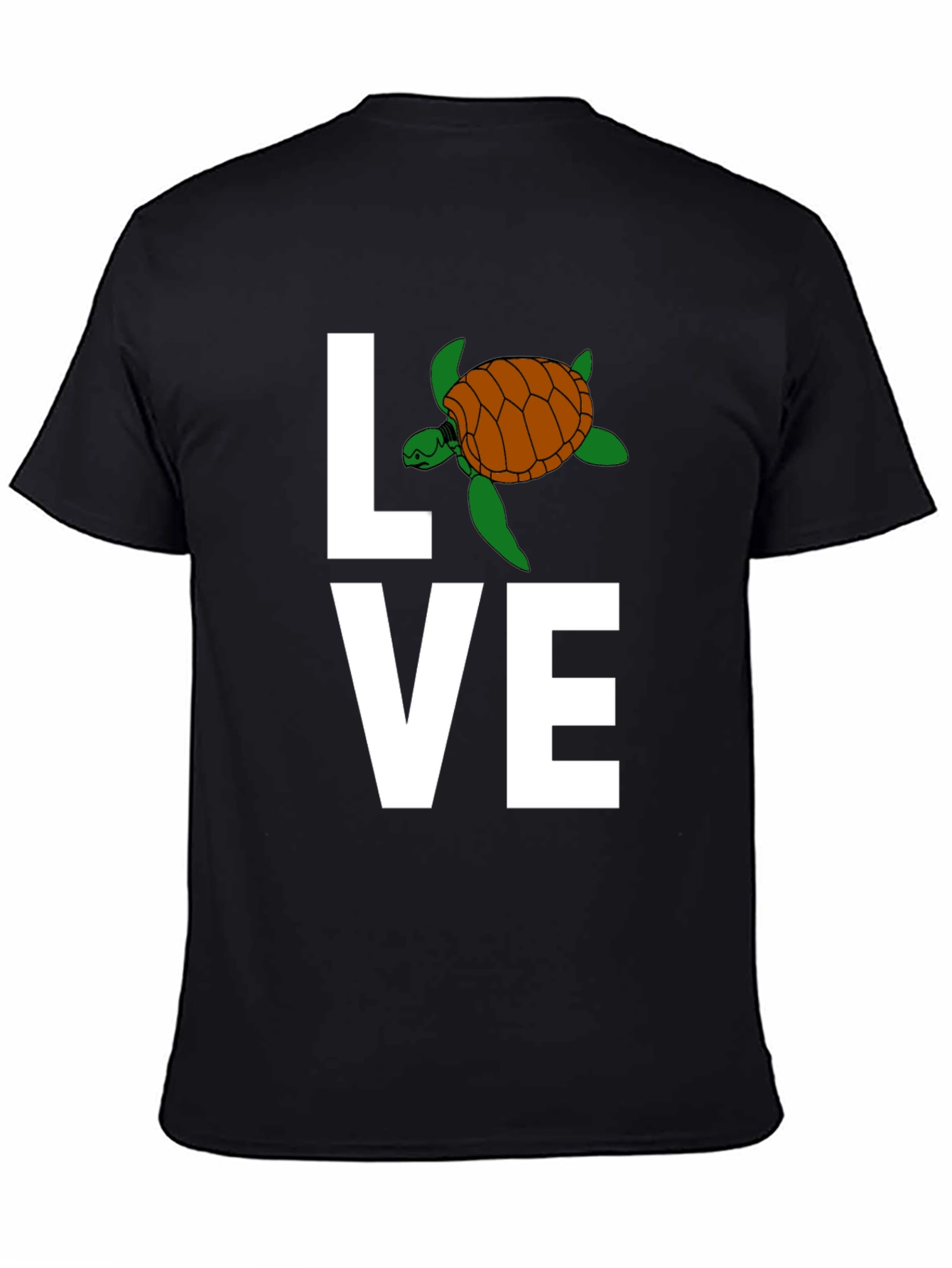 Love Turtle Graphic T-Shirt - Stylish Crew Neck Tee