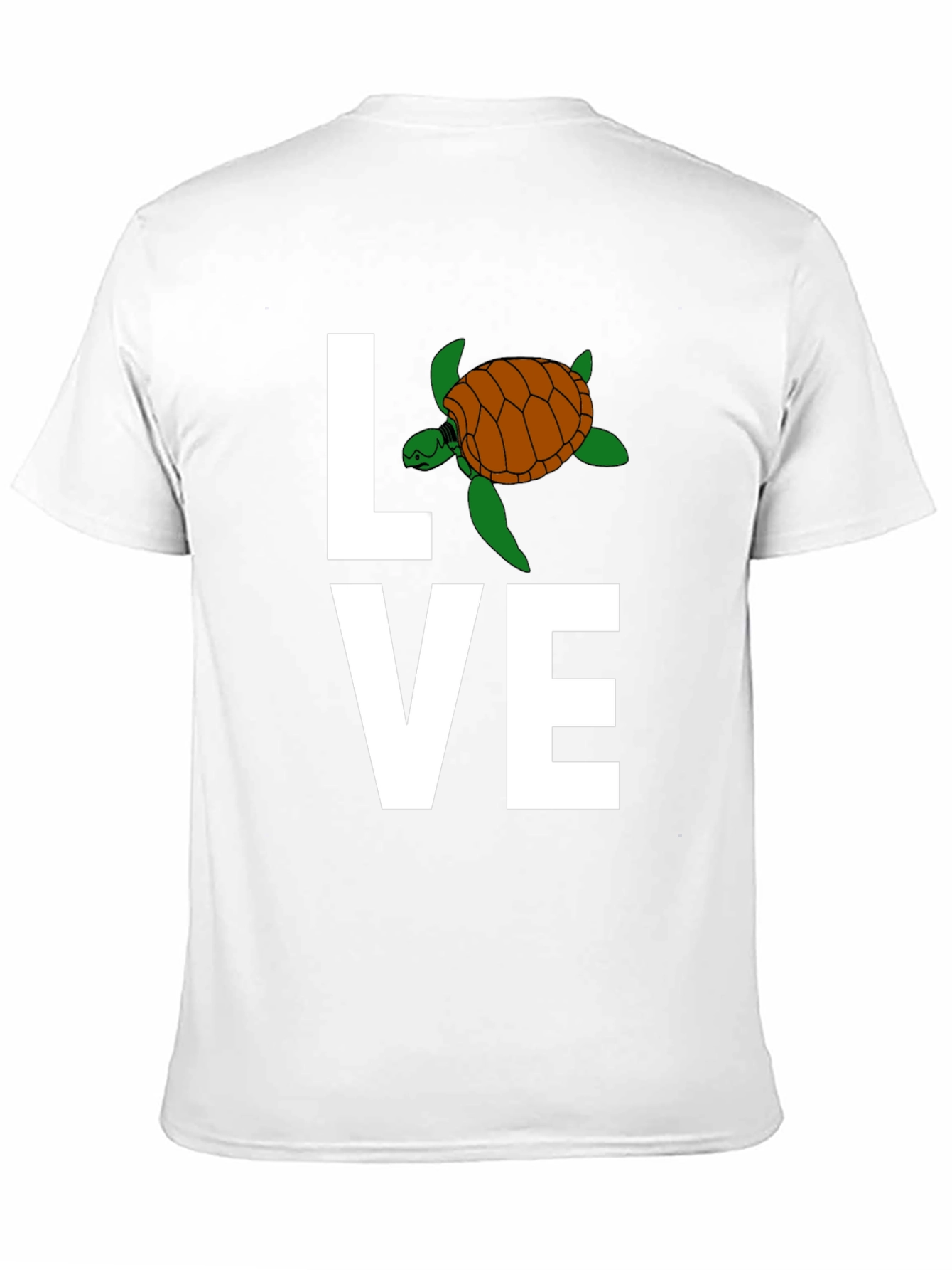 Love Turtle Graphic T-Shirt - Stylish Crew Neck Tee