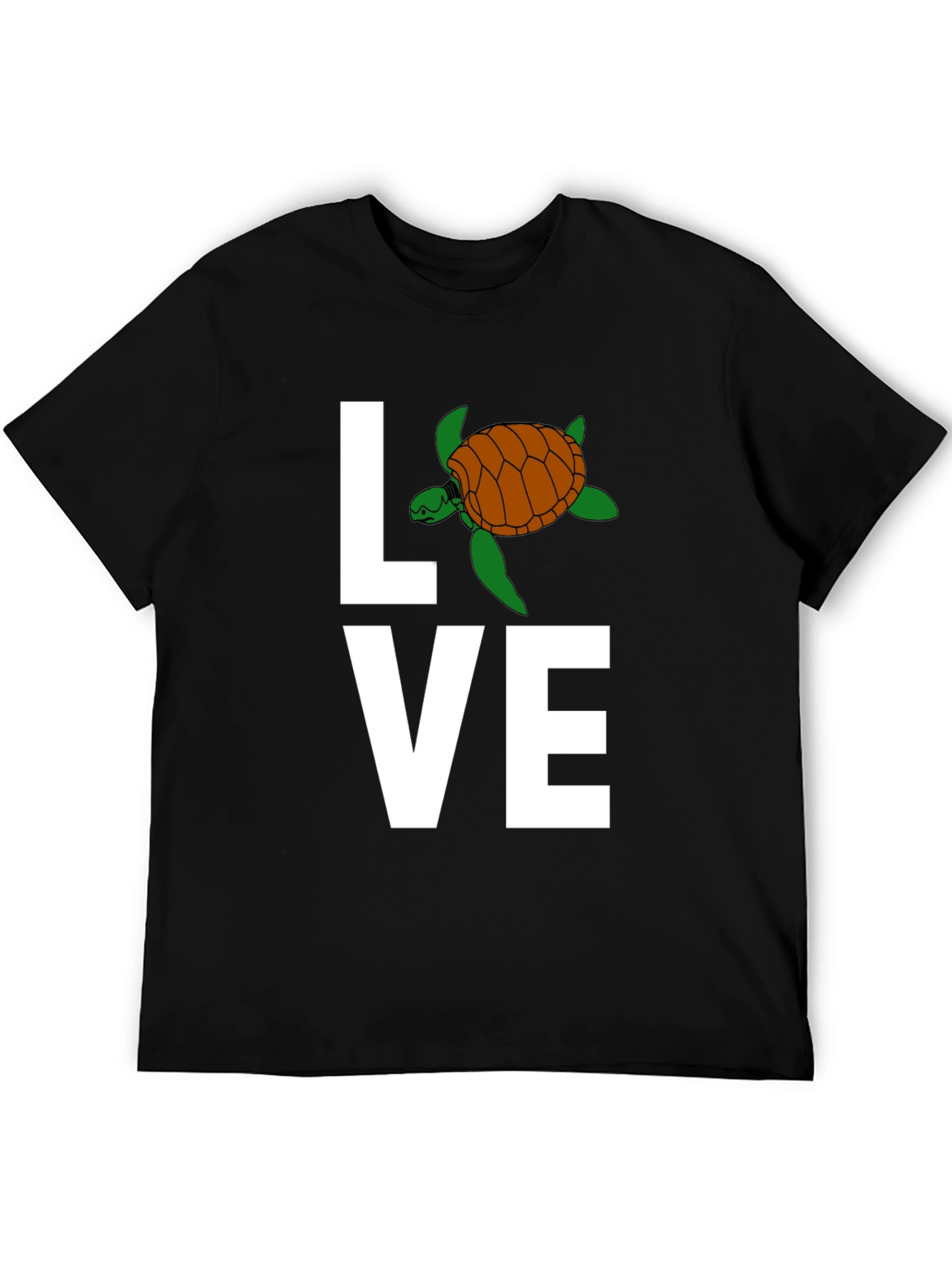Love Turtle Graphic T-Shirt - Stylish Crew Neck Tee