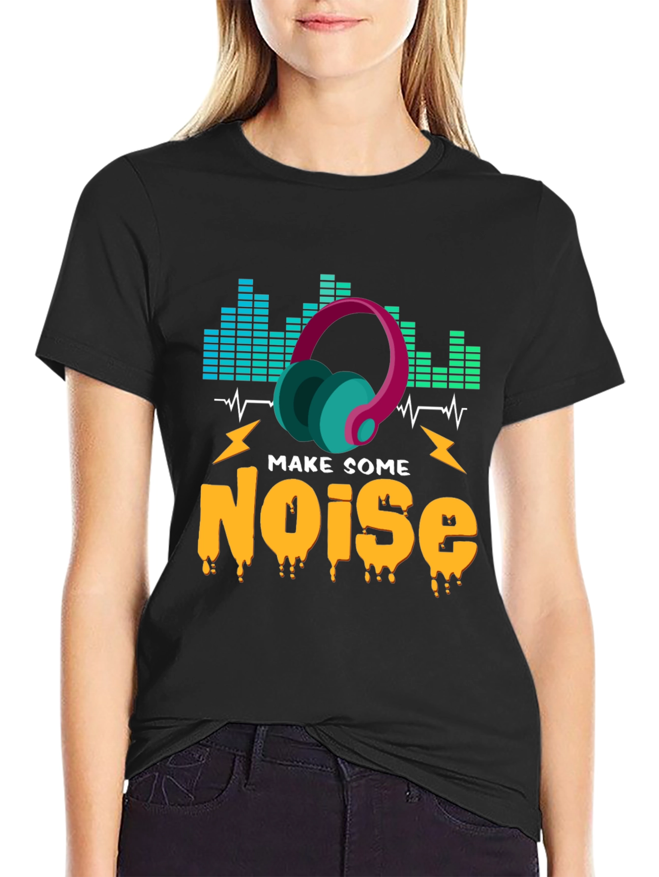 Make Some Noise Graphic T-Shirt - Music Lover Tee