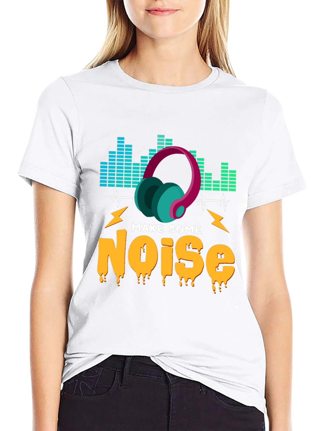 Make Some Noise Graphic T-Shirt - Music Lover Tee