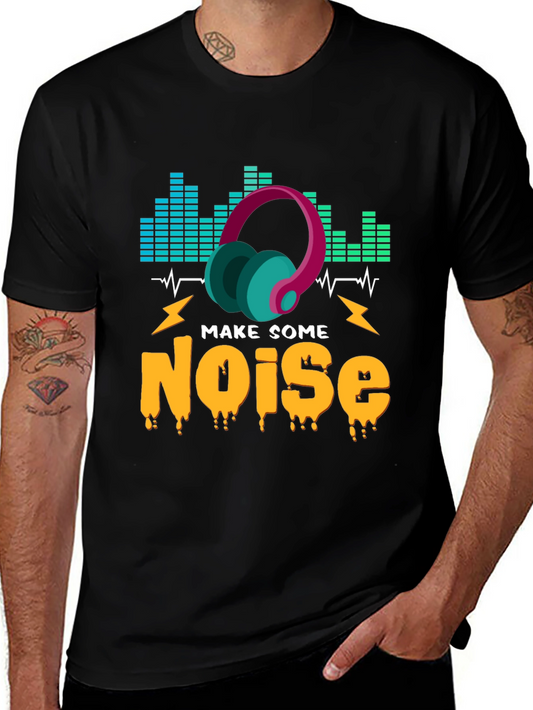 Make Some Noise Graphic T-Shirt - Music Lover Tee