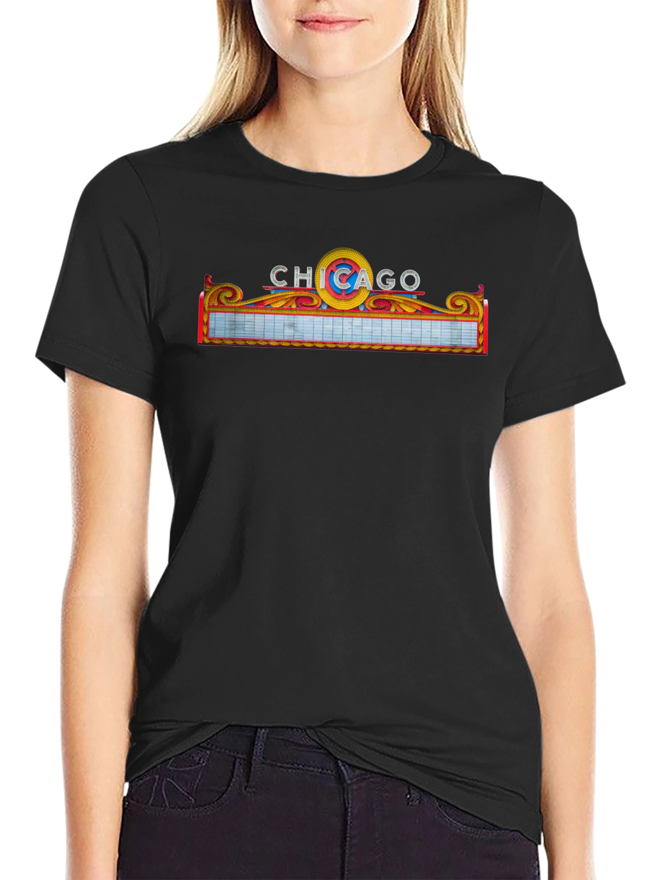 Chicago Theatre T-Shirt - Classic Marquee Design