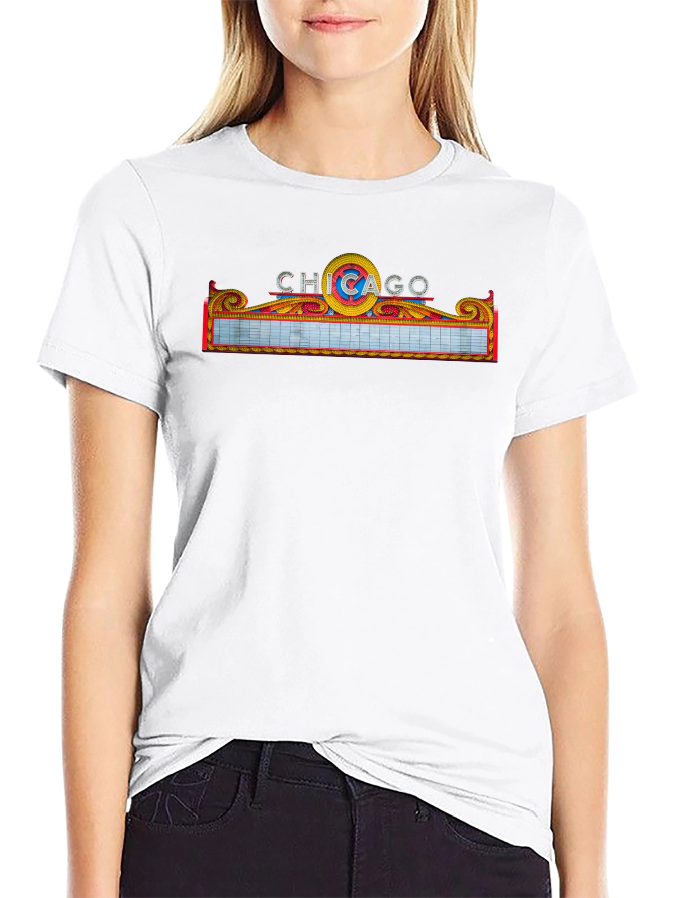 Chicago Theatre T-Shirt - Classic Marquee Design