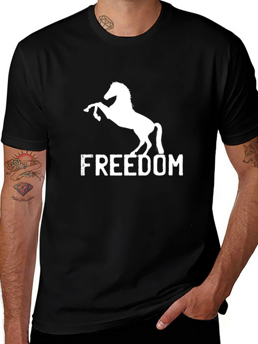 Freedom Horse Graphic Tee - Stylish Mens T-Shirt