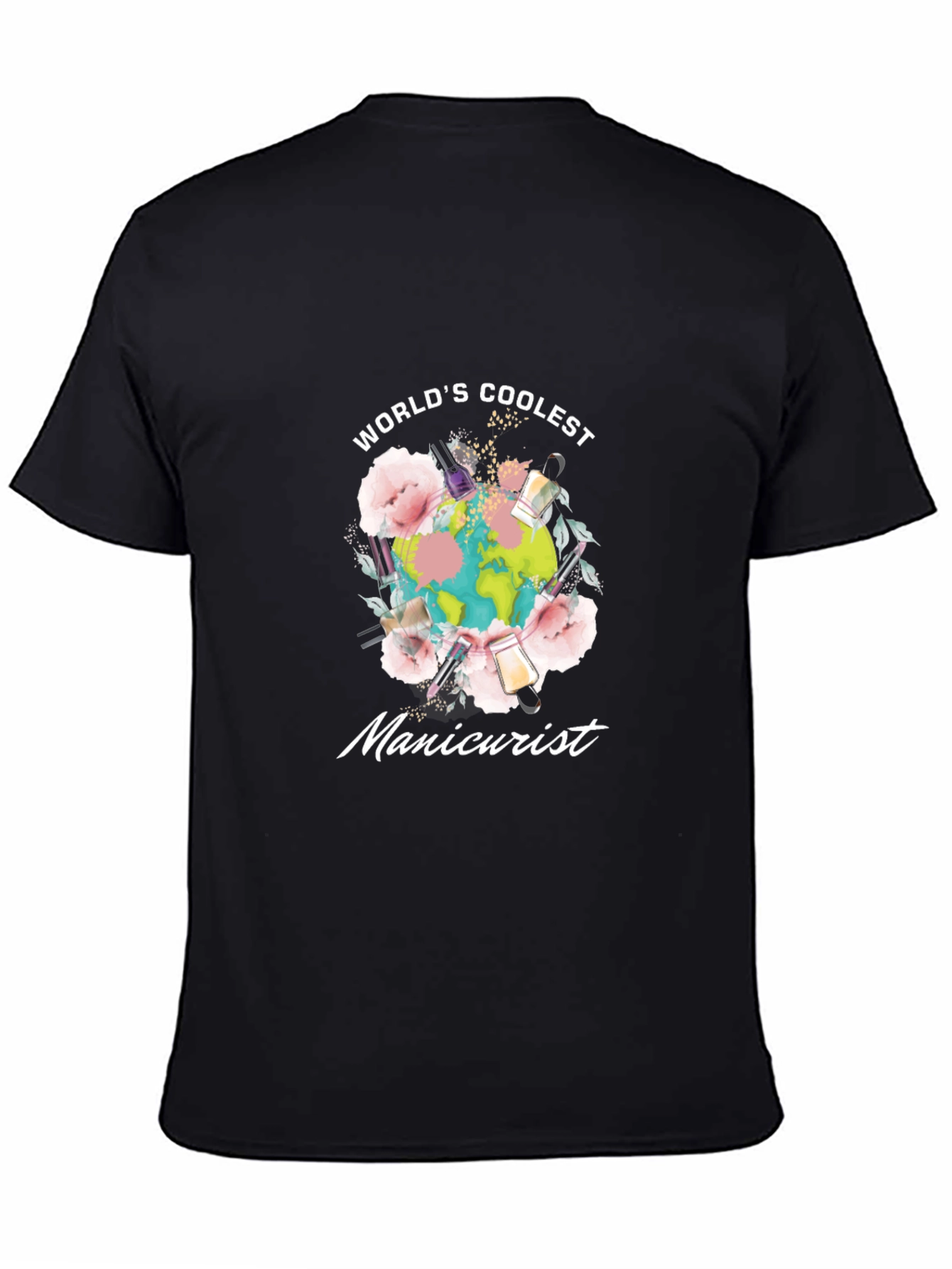 Coolest Manicurist Black T-Shirt