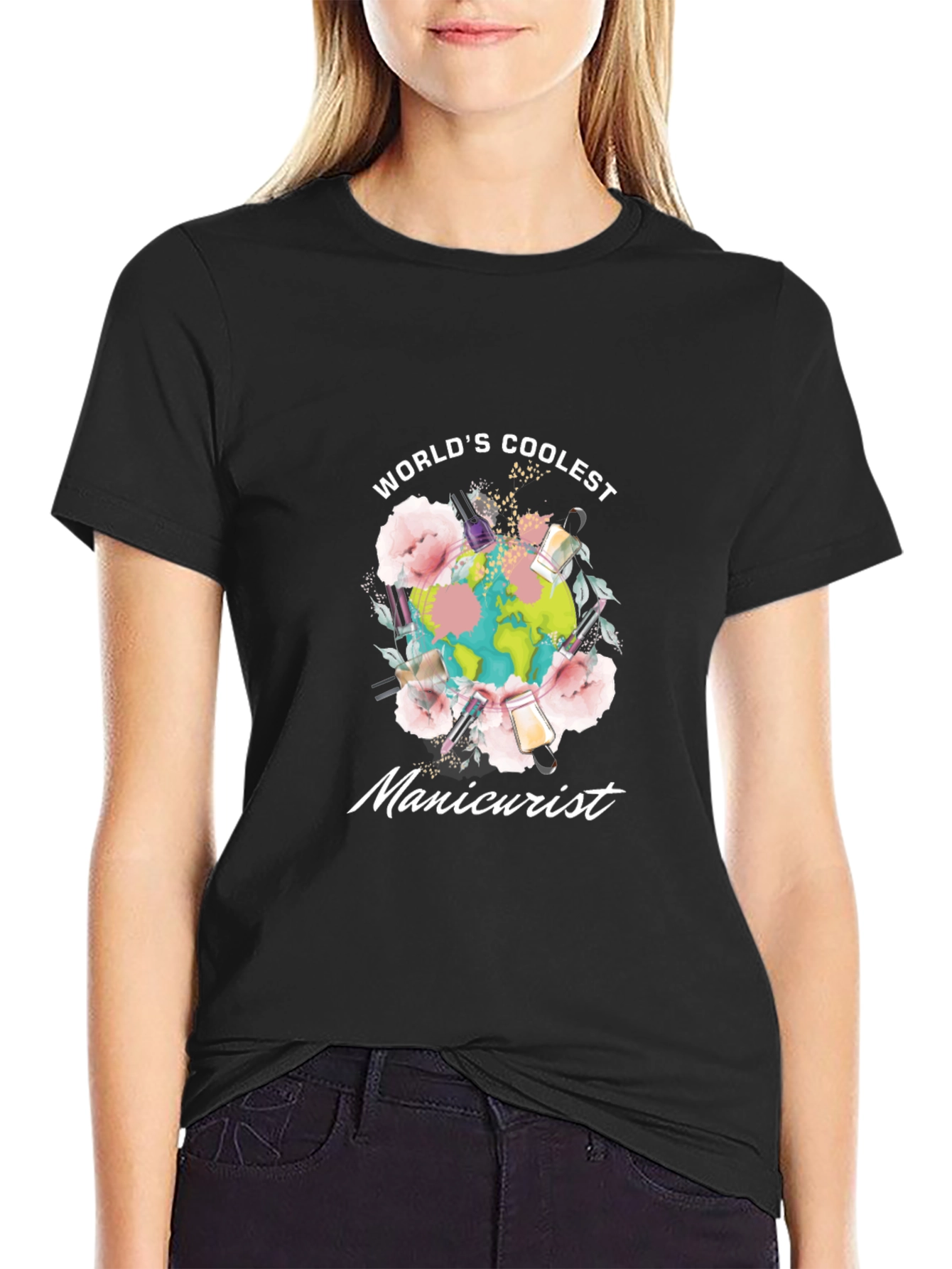 Coolest Manicurist Black T-Shirt
