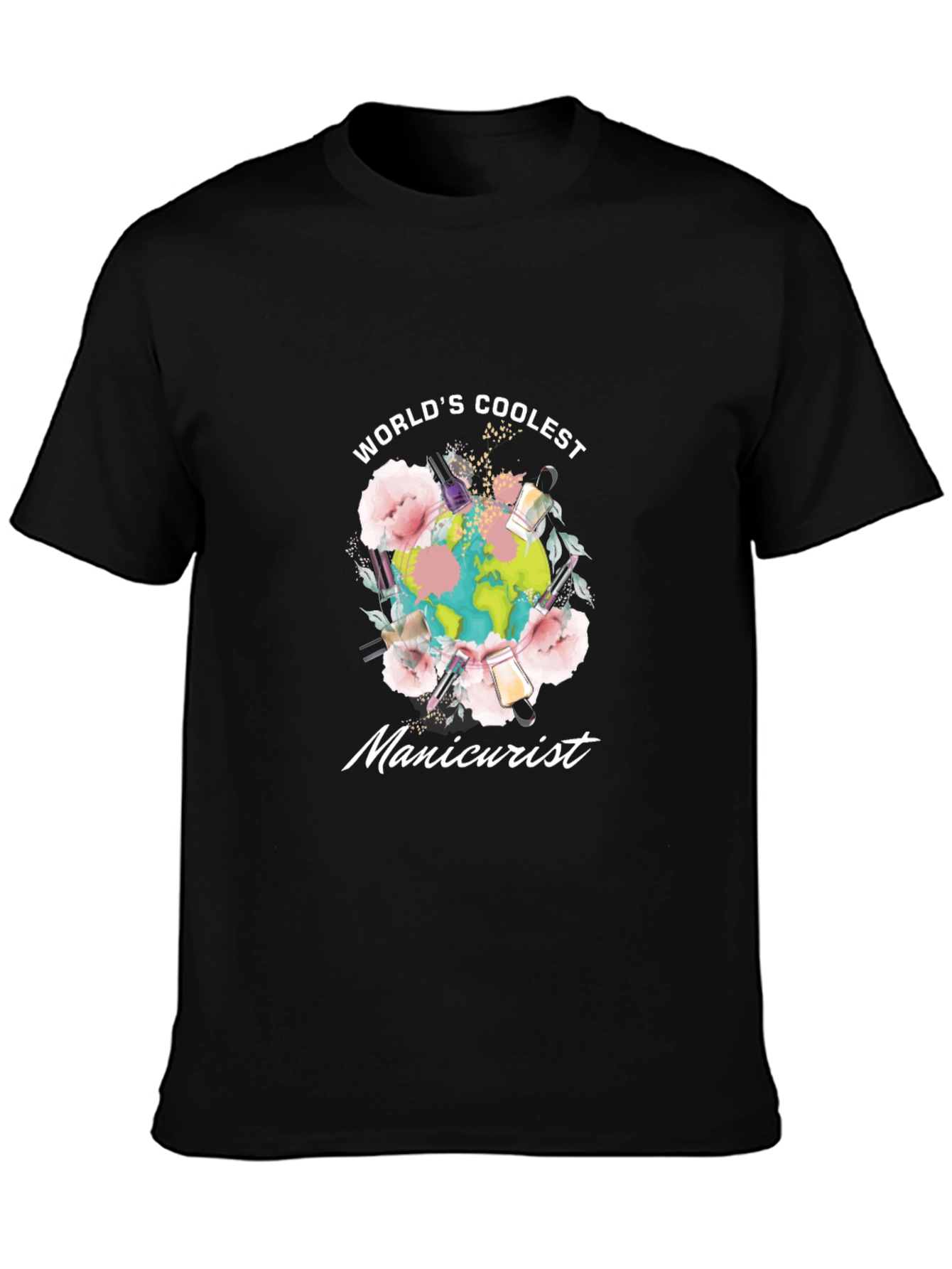 Coolest Manicurist Black T-Shirt