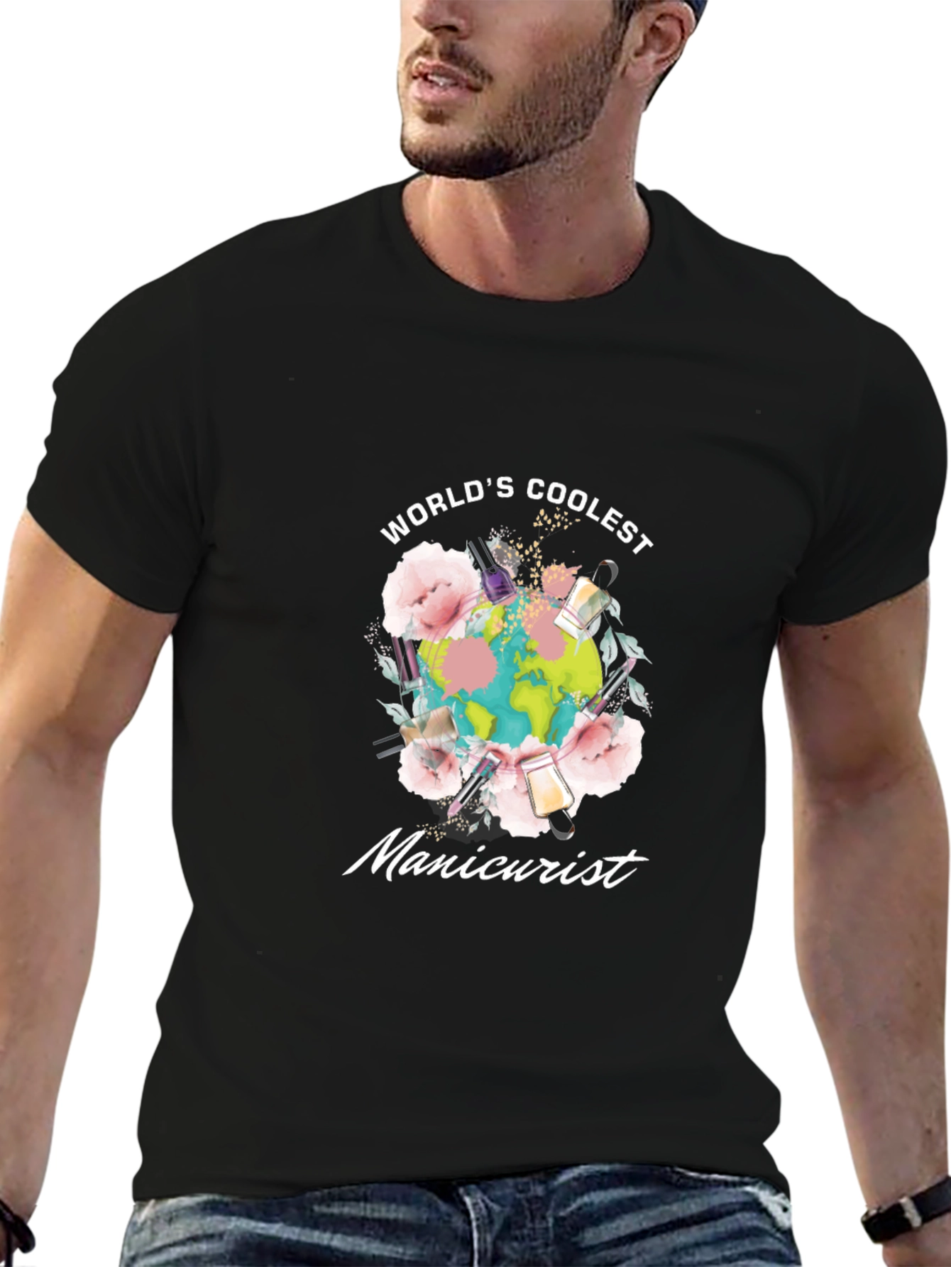 Coolest Manicurist Black T-Shirt