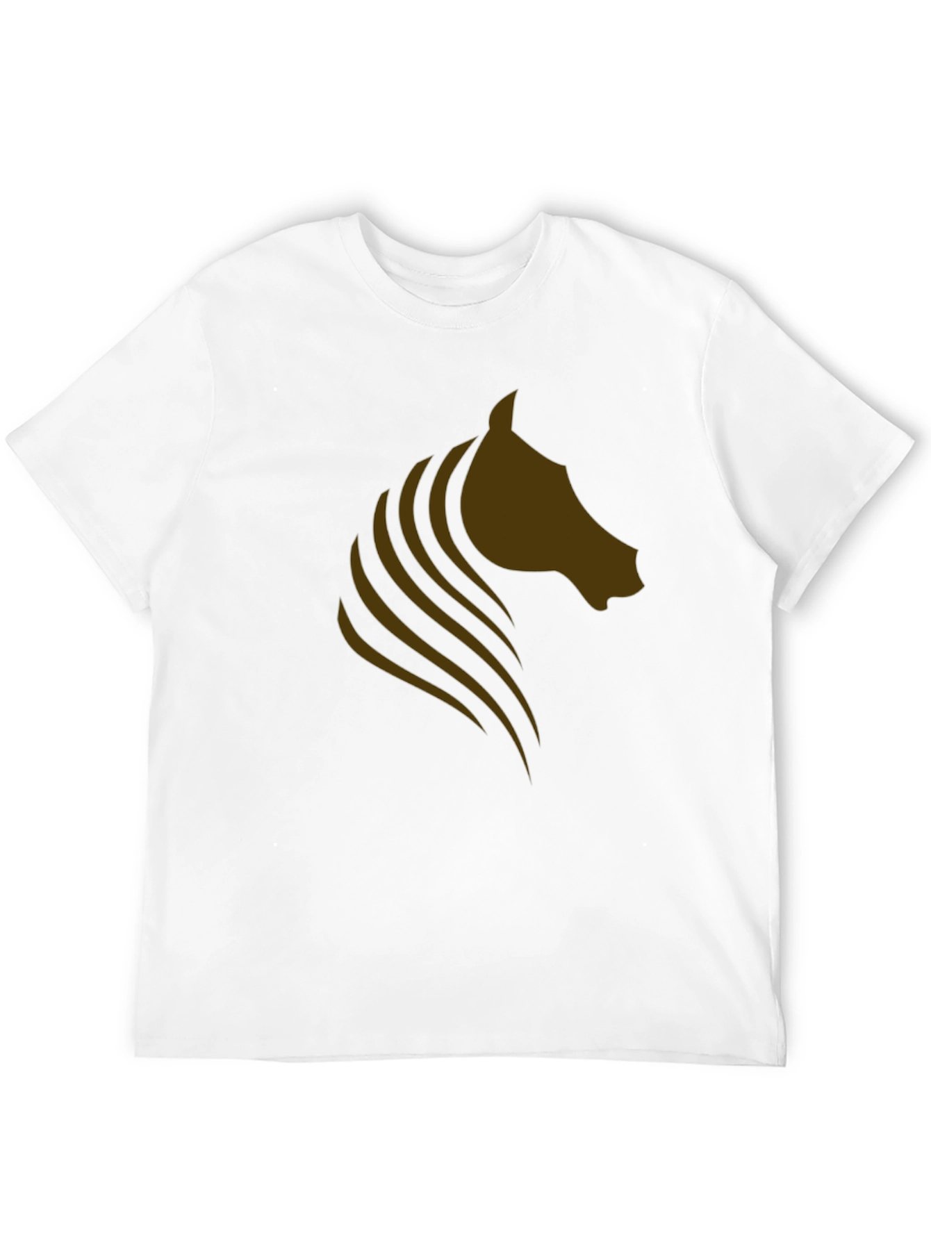 Mens Black T-shirt with Horse Graphic Design