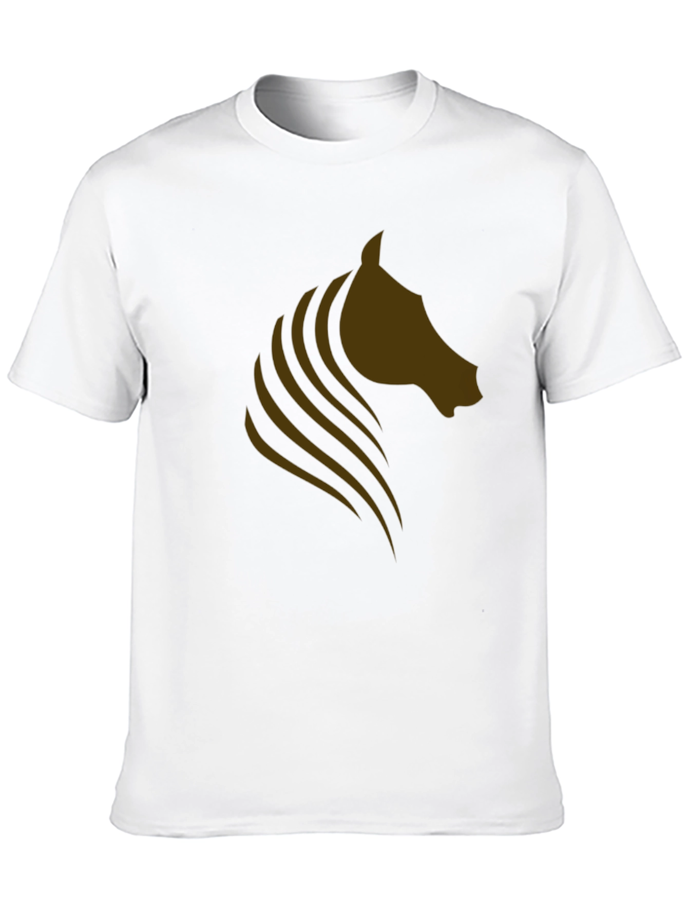 Mens Black T-shirt with Horse Graphic Design