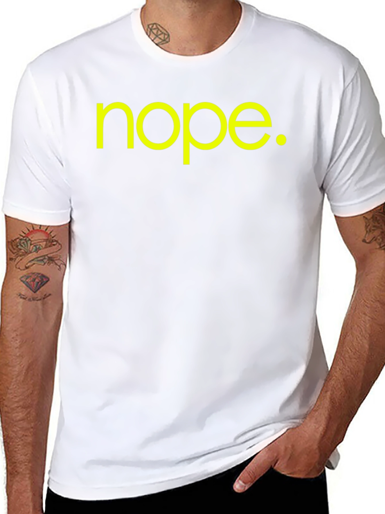 Nope Graphic Tee - Black Cotton T-Shirt