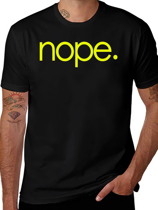 Nope Graphic Tee - Black Cotton T-Shirt