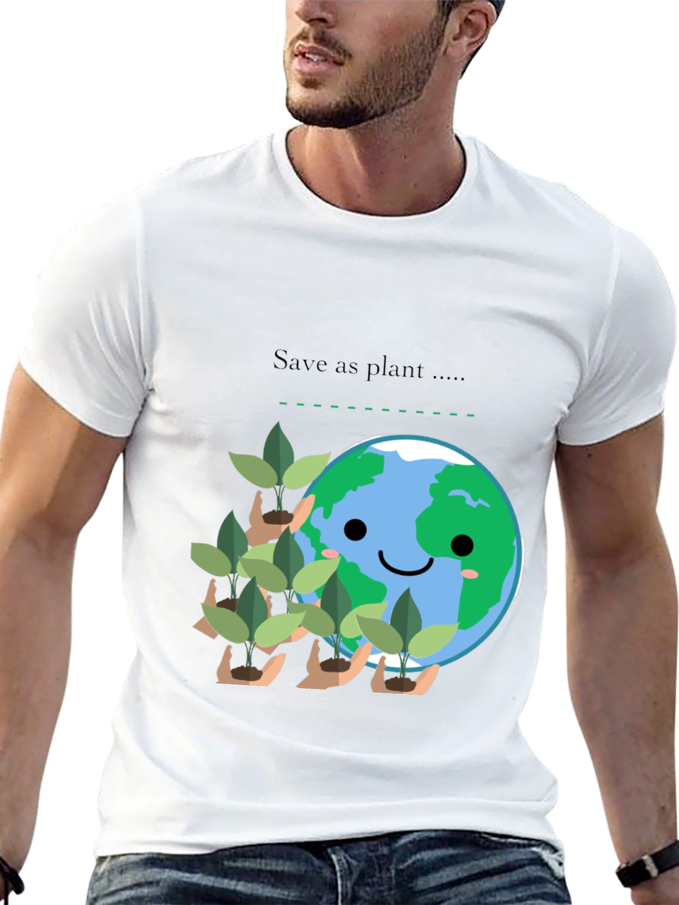 Eco-Friendly Save as Plant Graphic Tee