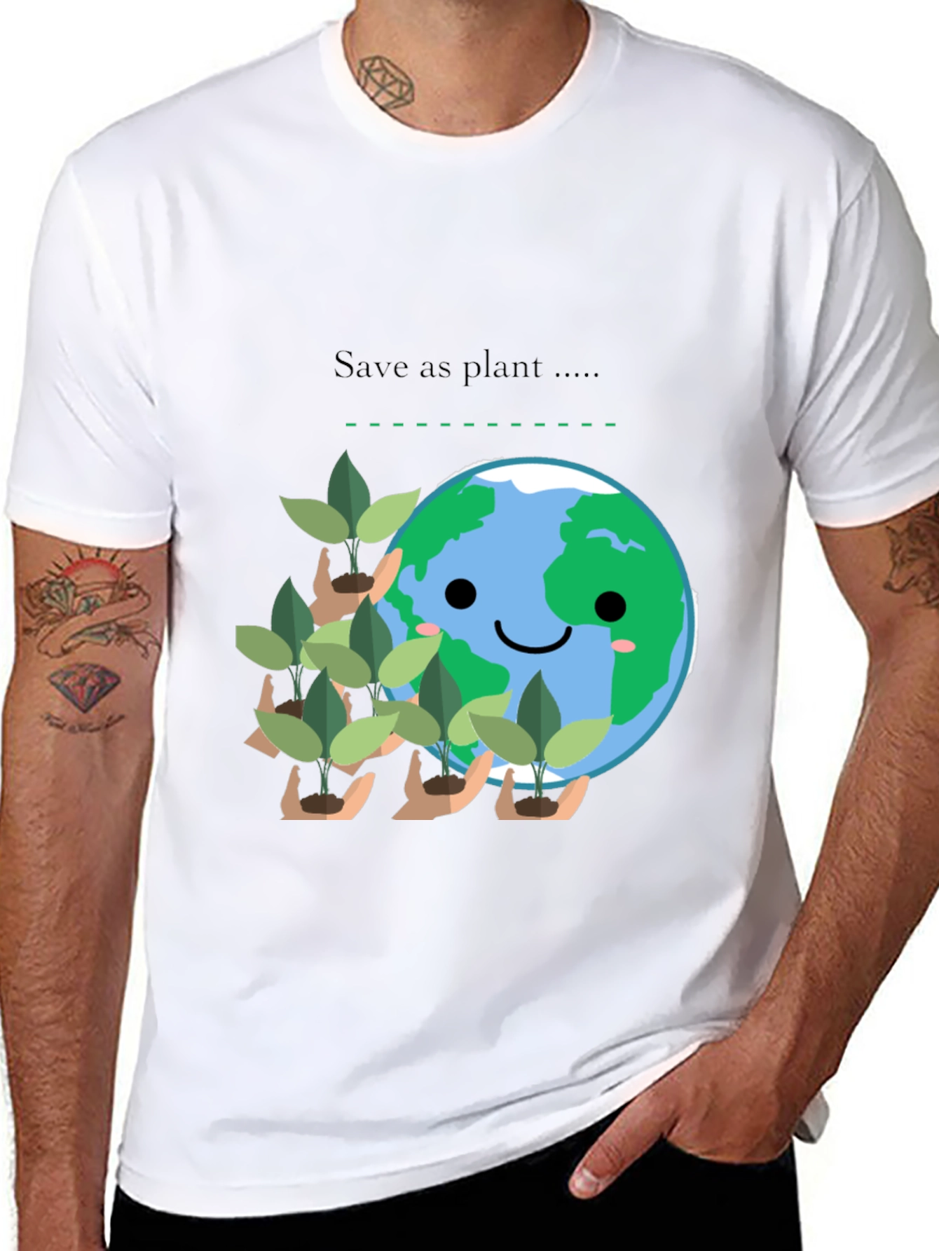 Eco-Friendly Save as Plant Graphic Tee