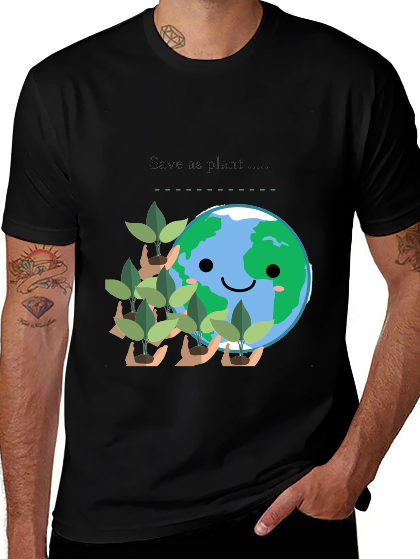 Eco-Friendly Save as Plant Graphic Tee