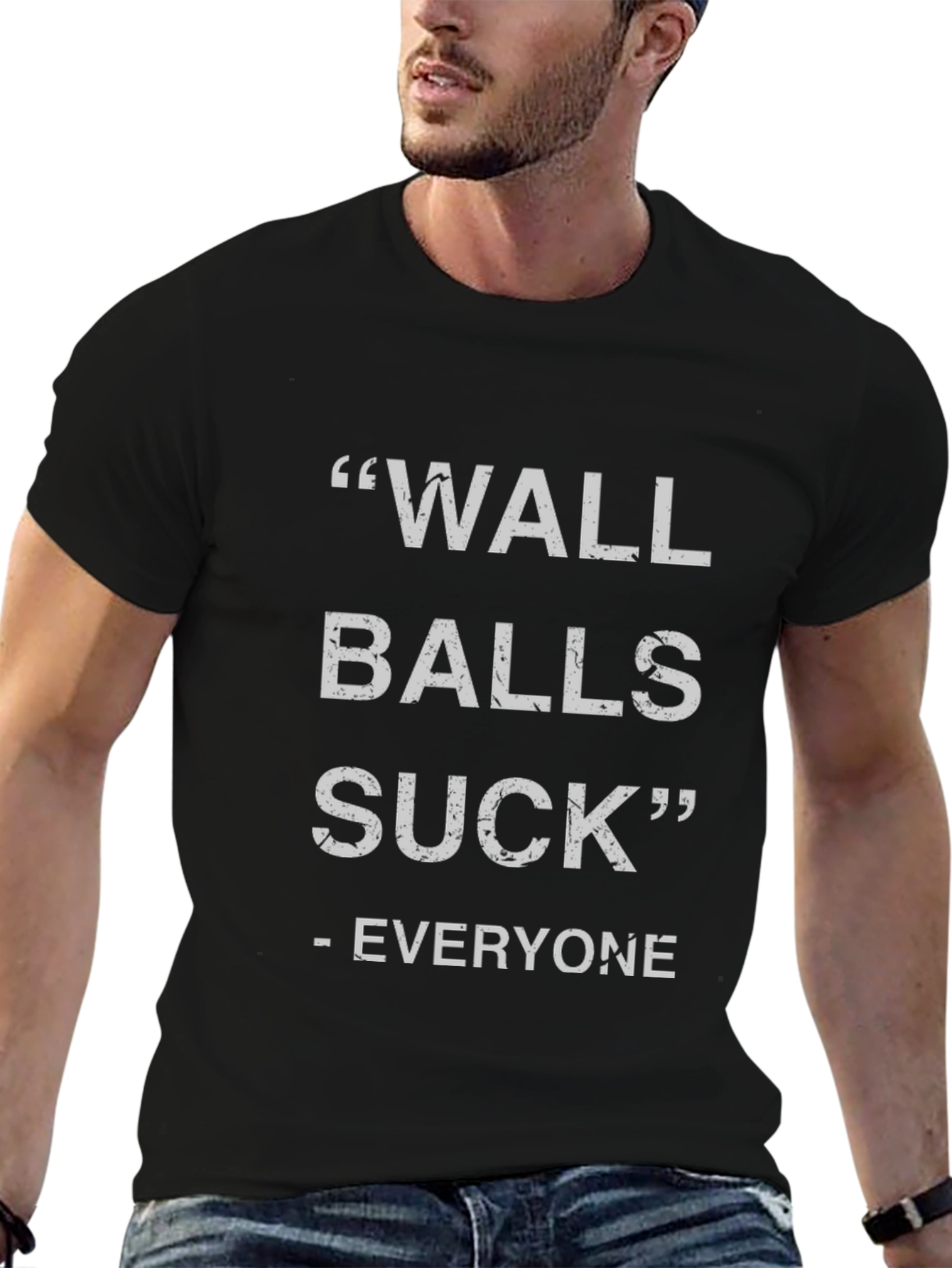 Wall Balls Suck - Funny Graphic T-Shirt