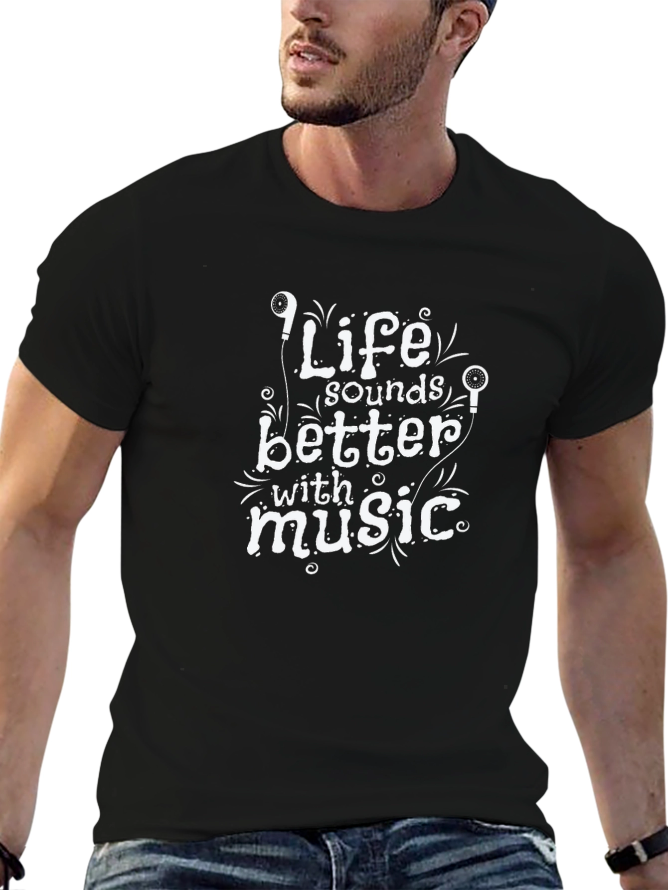 Life Sounds Better with Music Graphic Tee