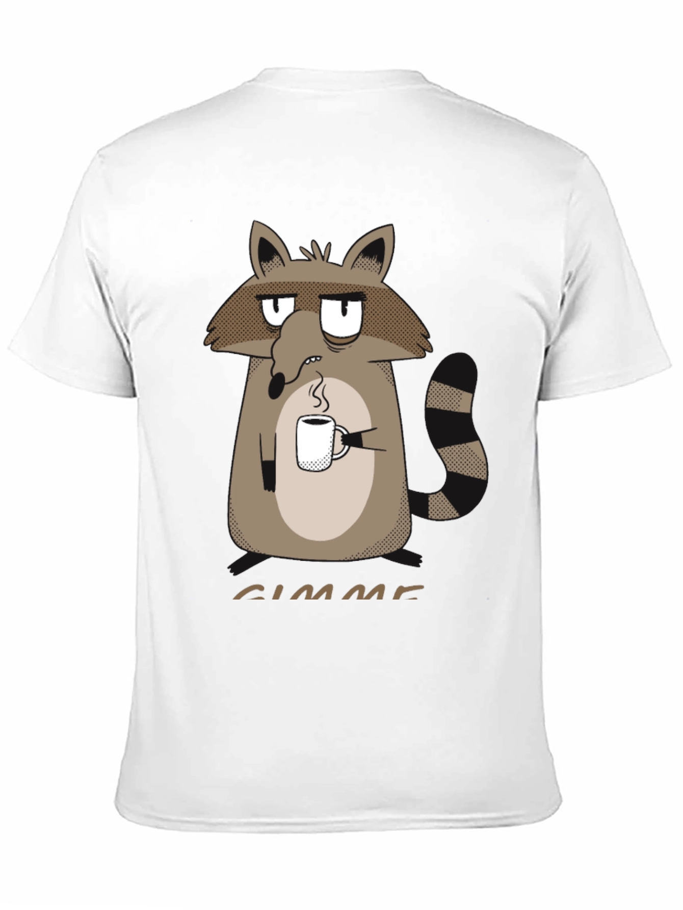 Gimme Coffee Raccoon Graphic Tee -  Unisex Crewneck T-Shirt