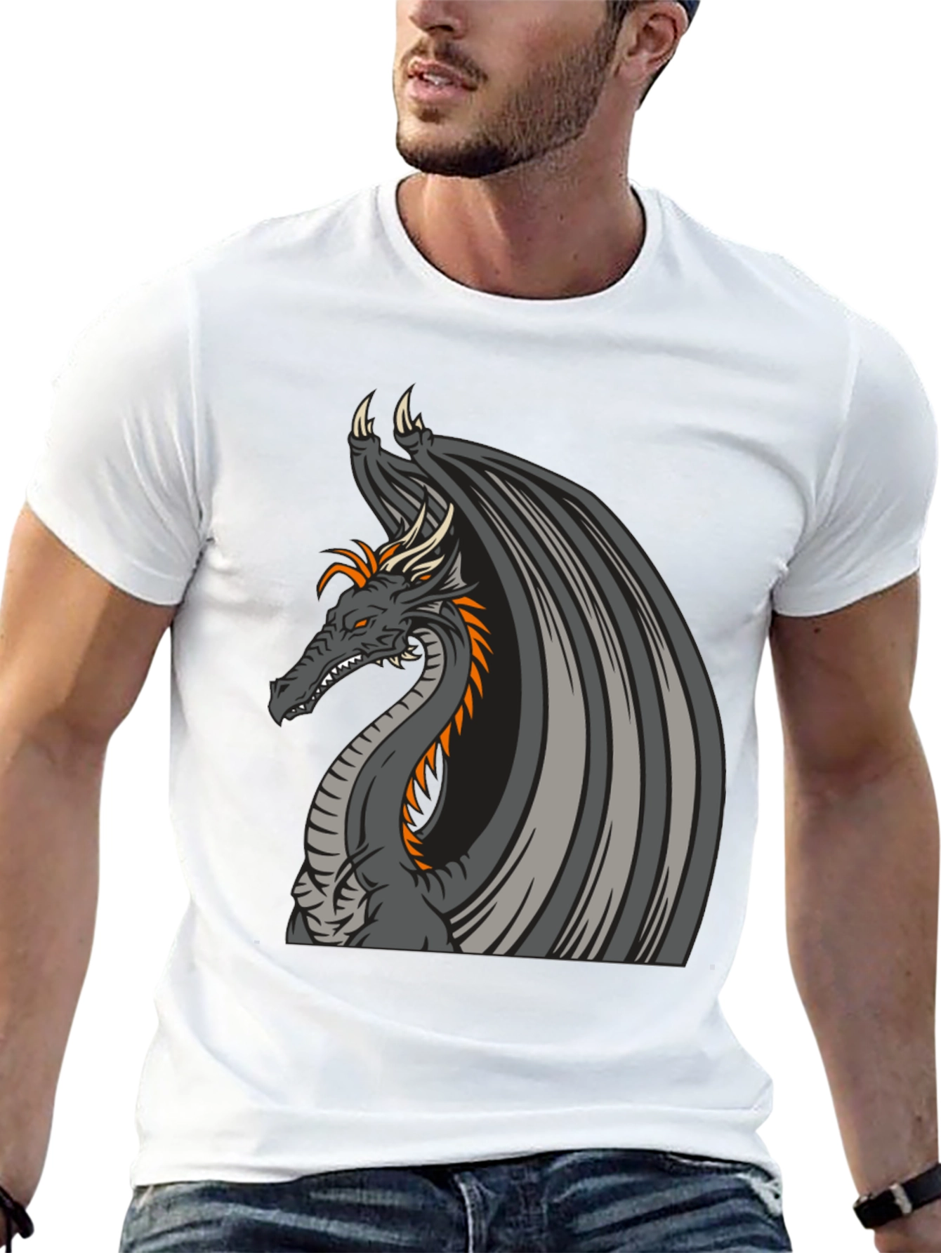 Dragon Graphic Tee - Black