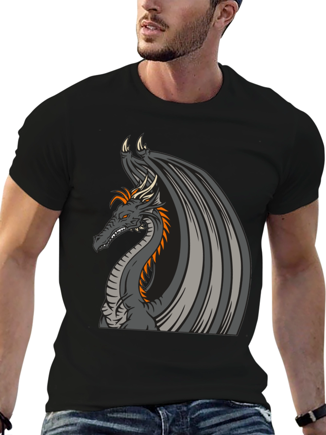 Dragon Graphic Tee - Black