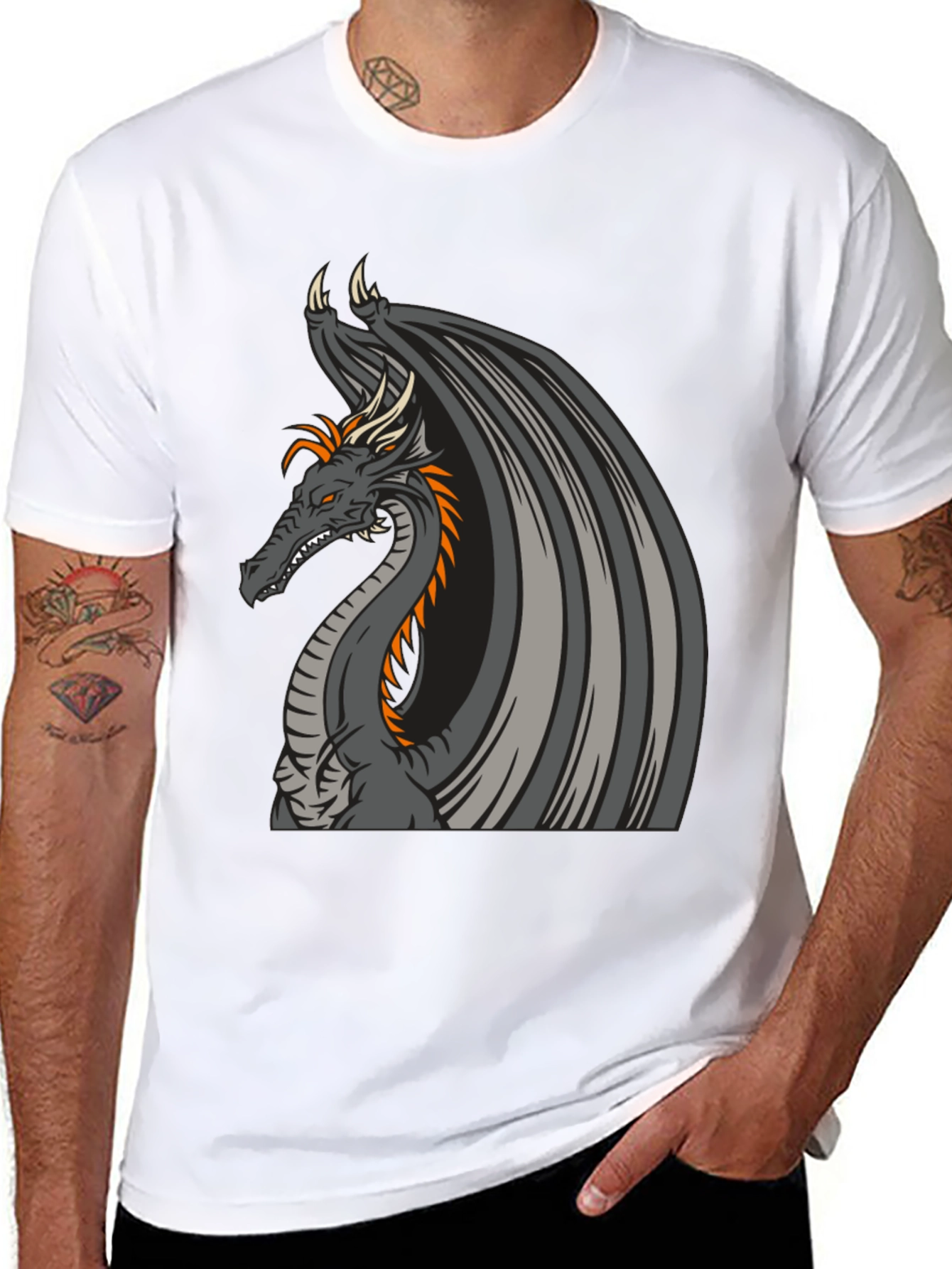 Dragon Graphic Tee - Black