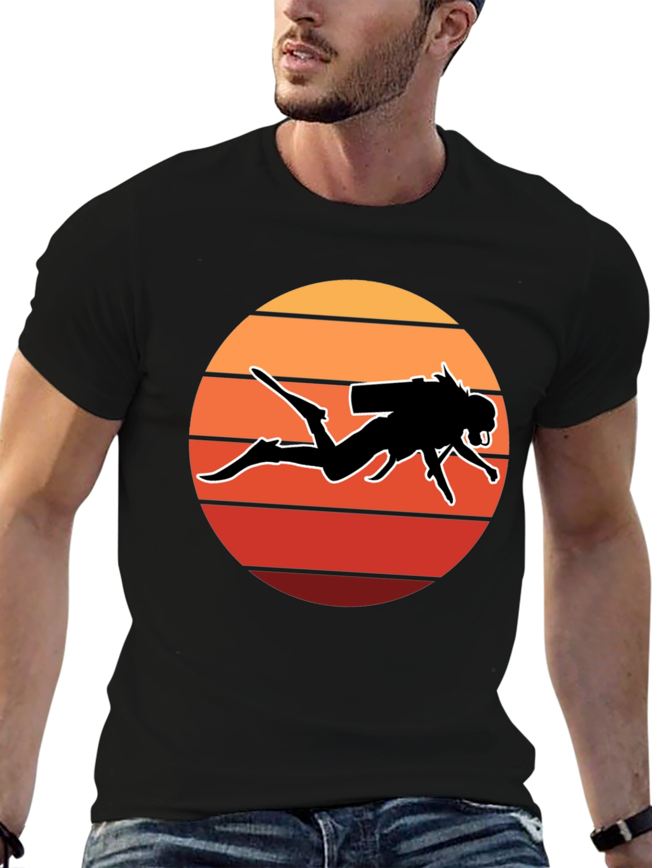Diver Sunset T-Shirt - Scuba Diving Tee