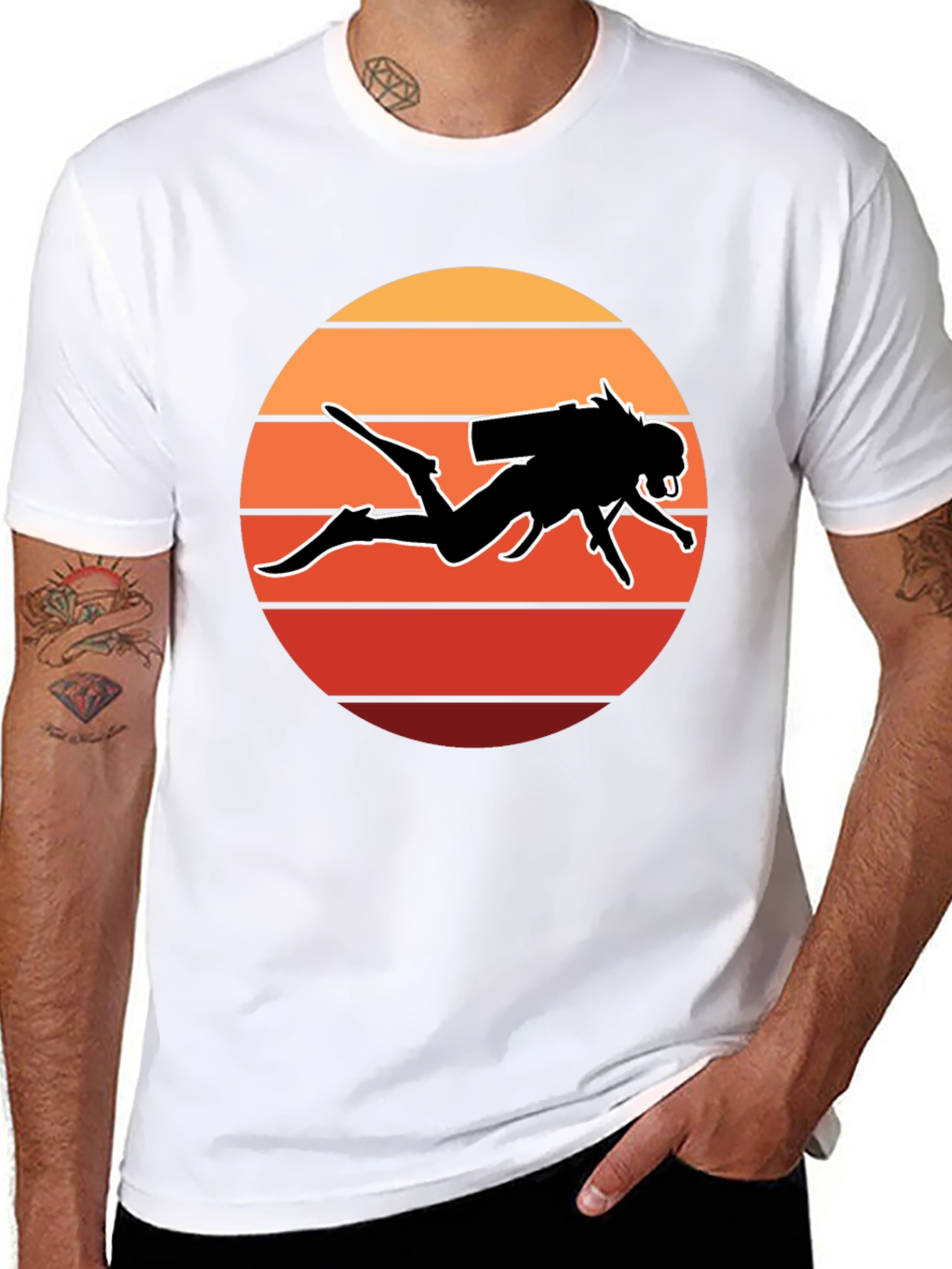 Diver Sunset T-Shirt - Scuba Diving Tee