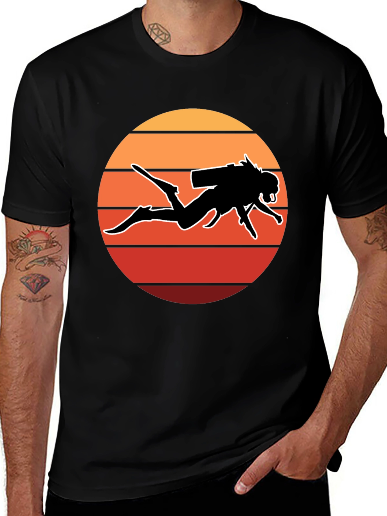 Diver Sunset T-Shirt - Scuba Diving Tee