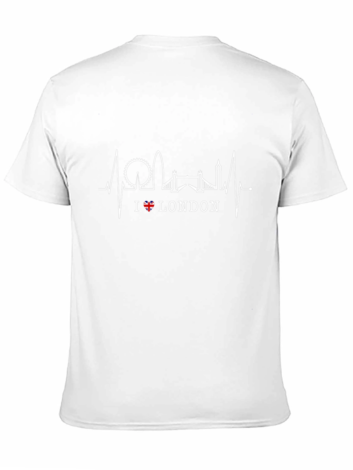 I Love London Heartbeat Black T-Shirt