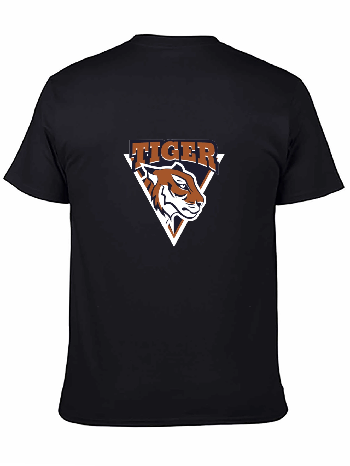 Tiger Graphic Tee - Black Cotton T-Shirt