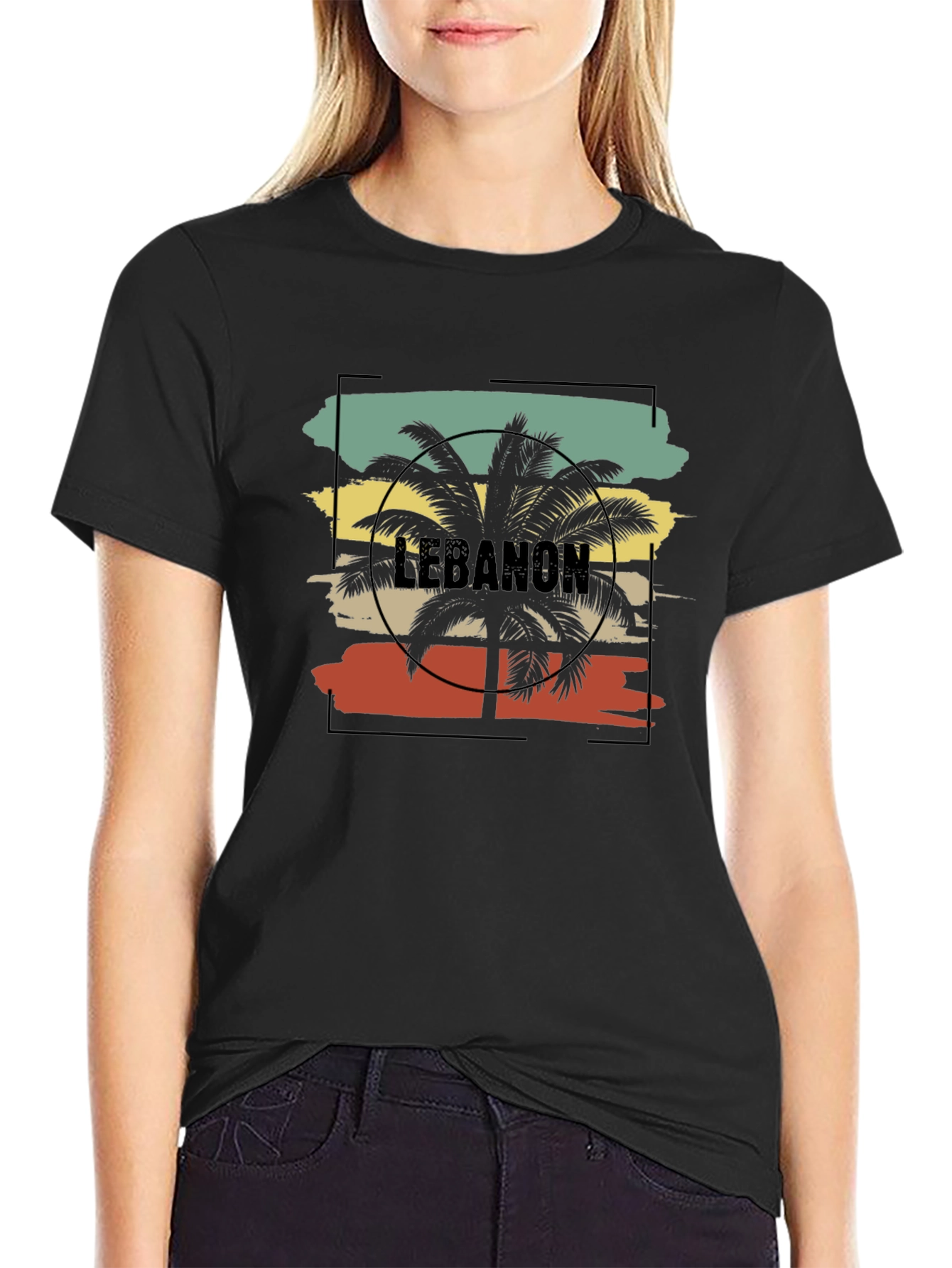 Lebanon Palm Tree Graphic T-Shirt
