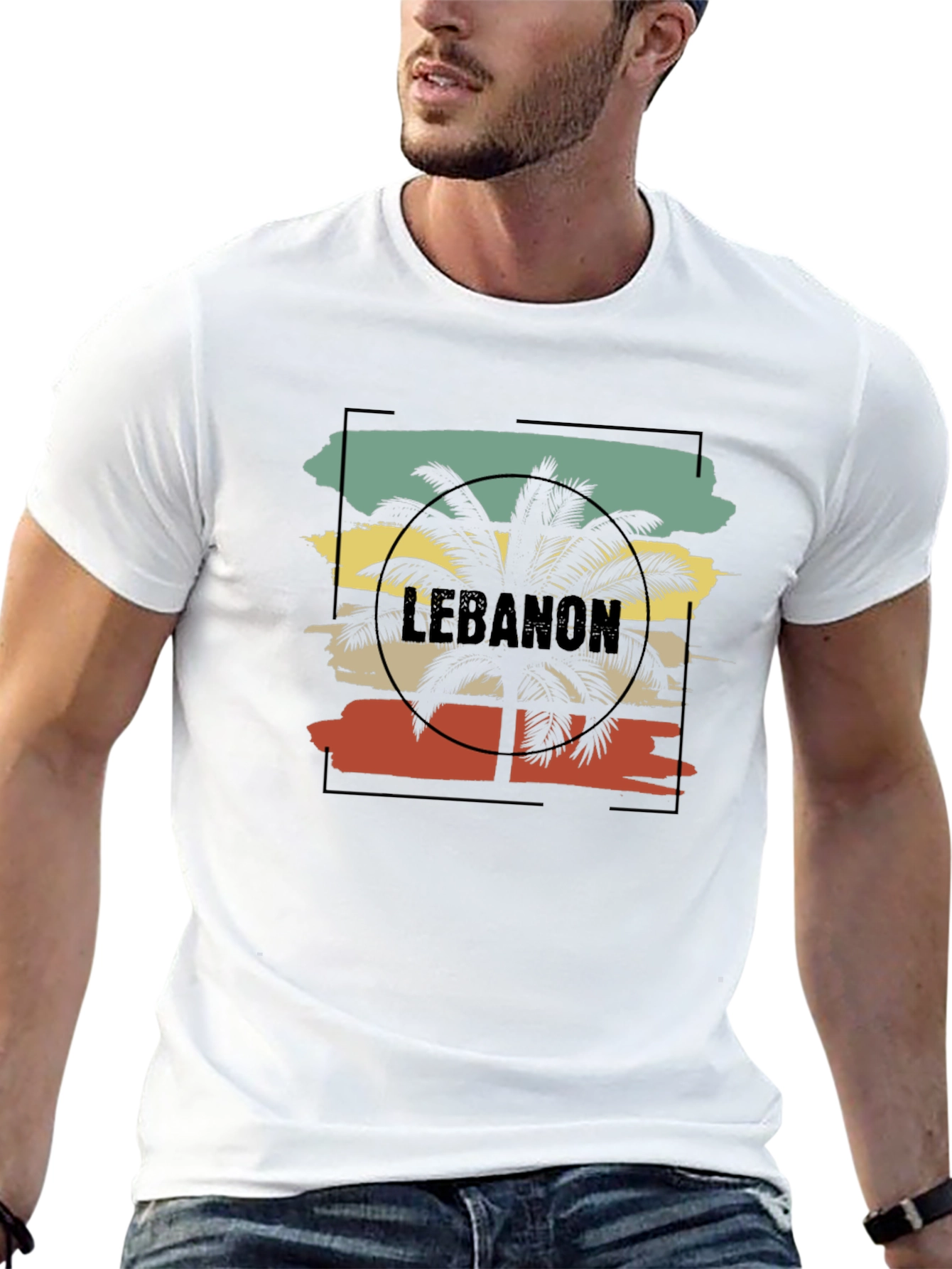 Lebanon Palm Tree Graphic T-Shirt